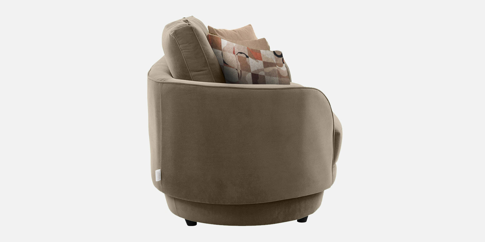 Tome Velvet 3 Seater Sofa In Shade Brown Color