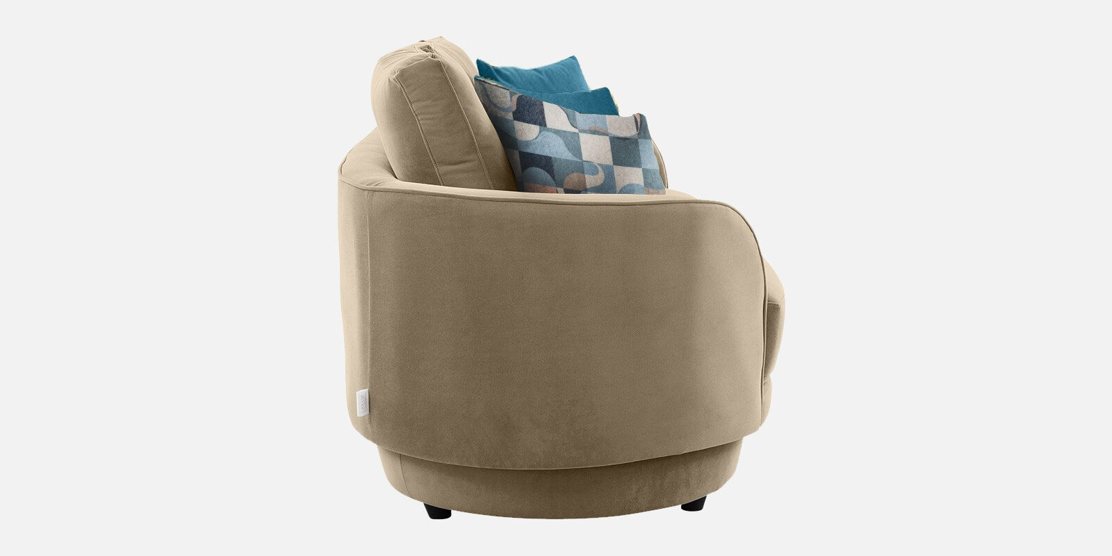 Tome Velvet 3 Seater Sofa In Cream Beige Color