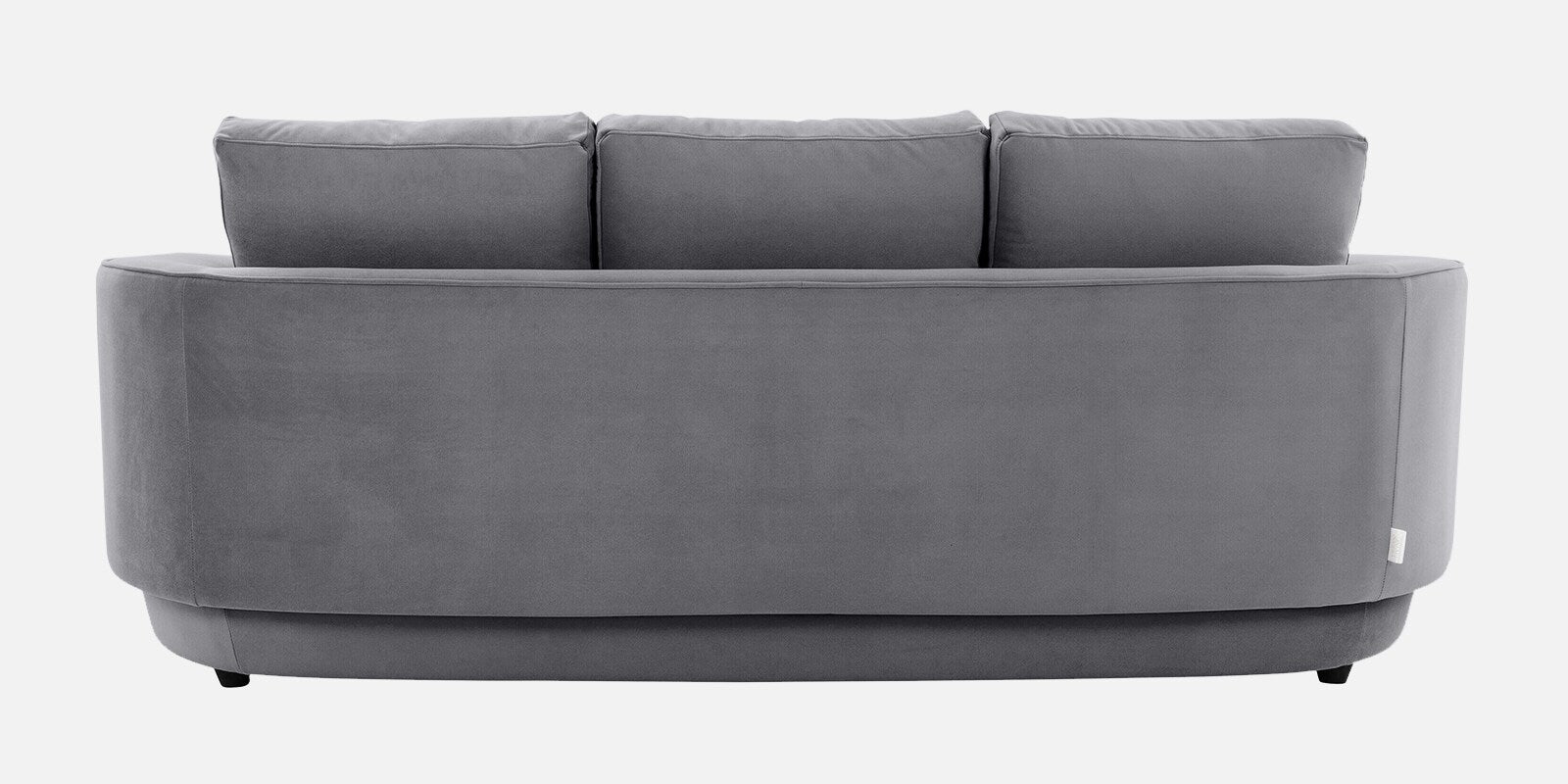Tome Velvet 3 Seater Sofa In Concrete Grey Color