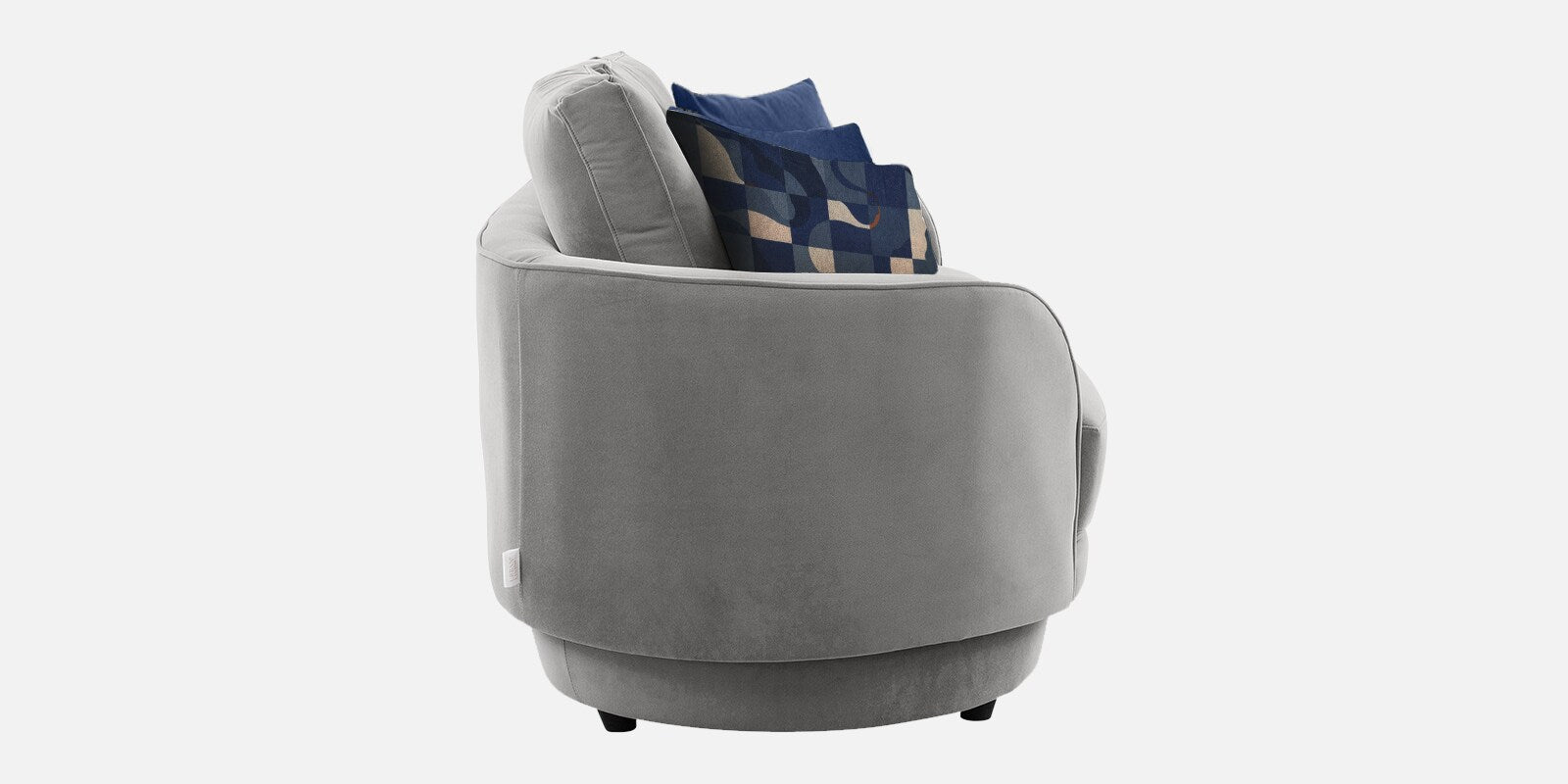Tome Velvet 3 Seater Sofa In Light Grey Color