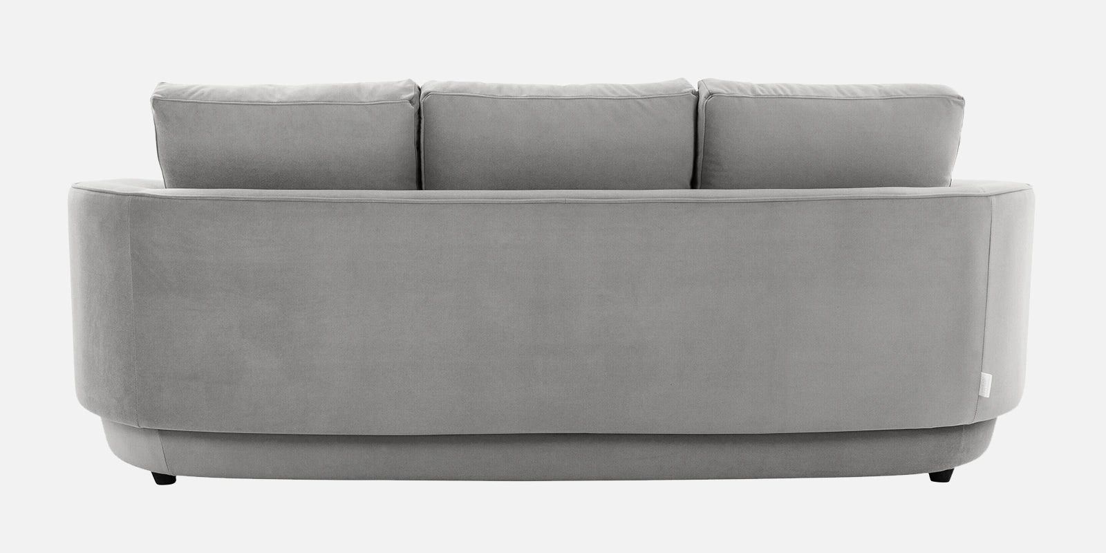 Tome Velvet 3 Seater Sofa In Light Grey Color