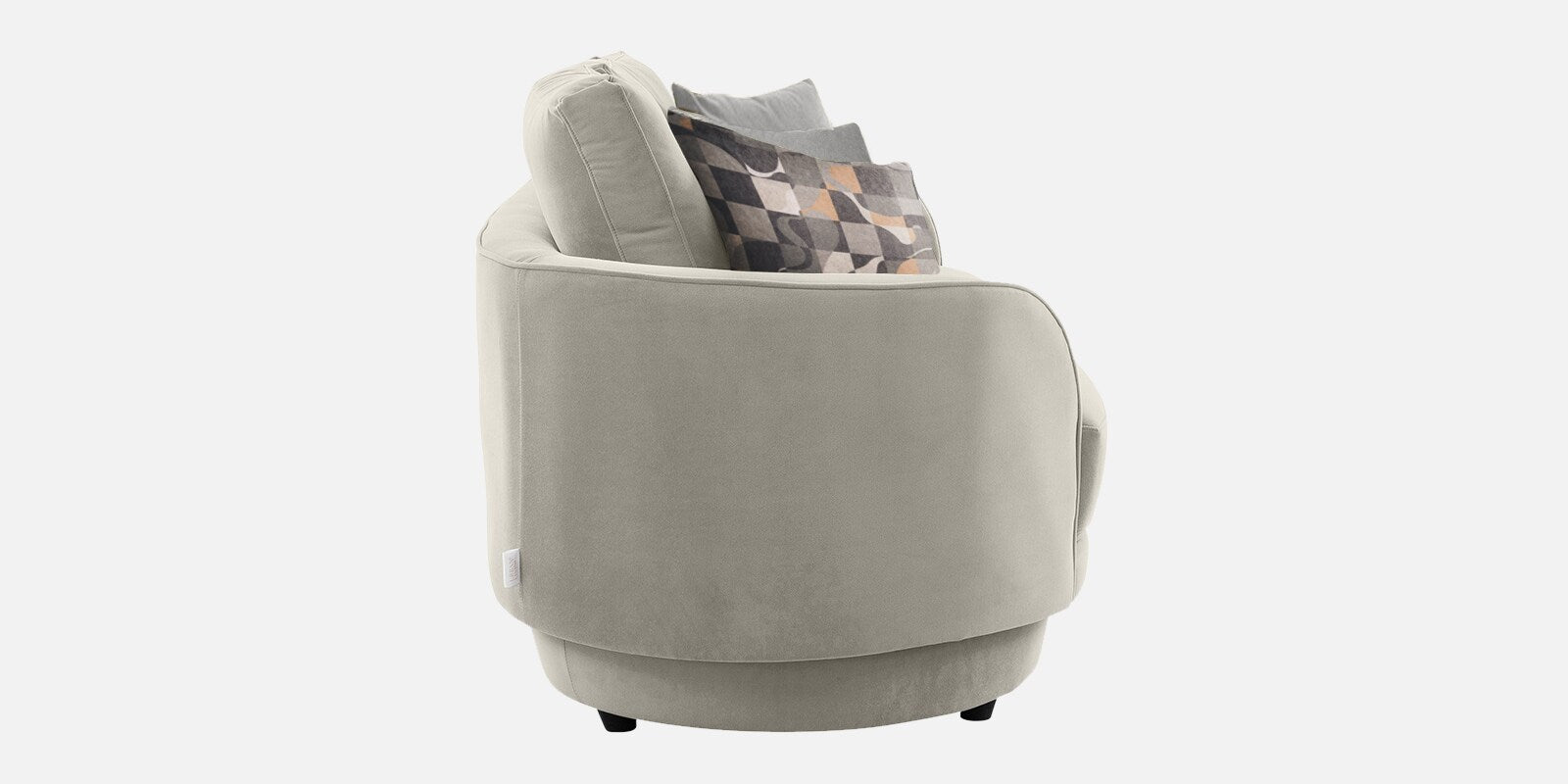 Tome Velvet 3 Seater Sofa In Warm White Color