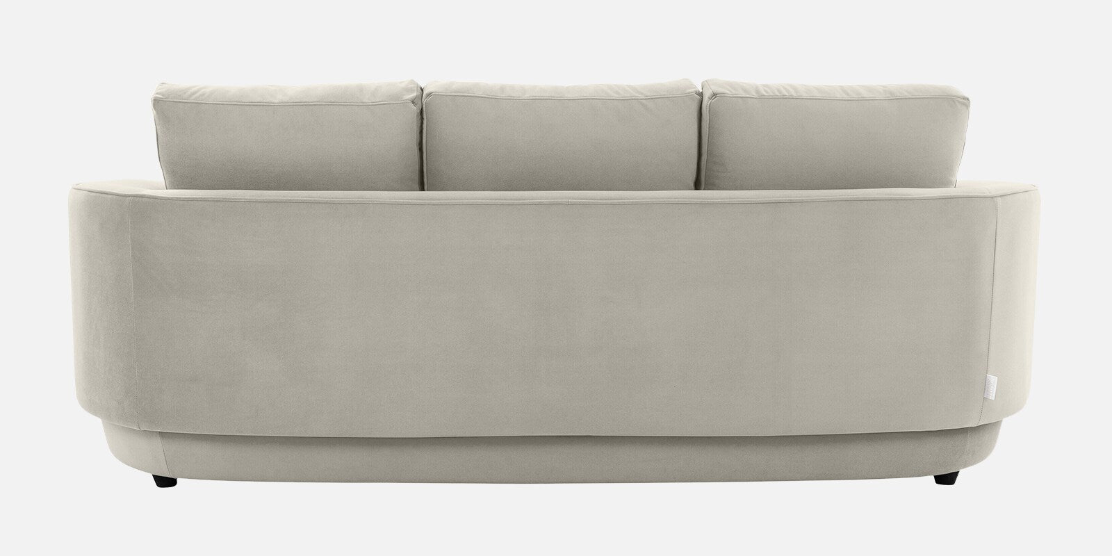 Tome Velvet 3 Seater Sofa In Warm White Color