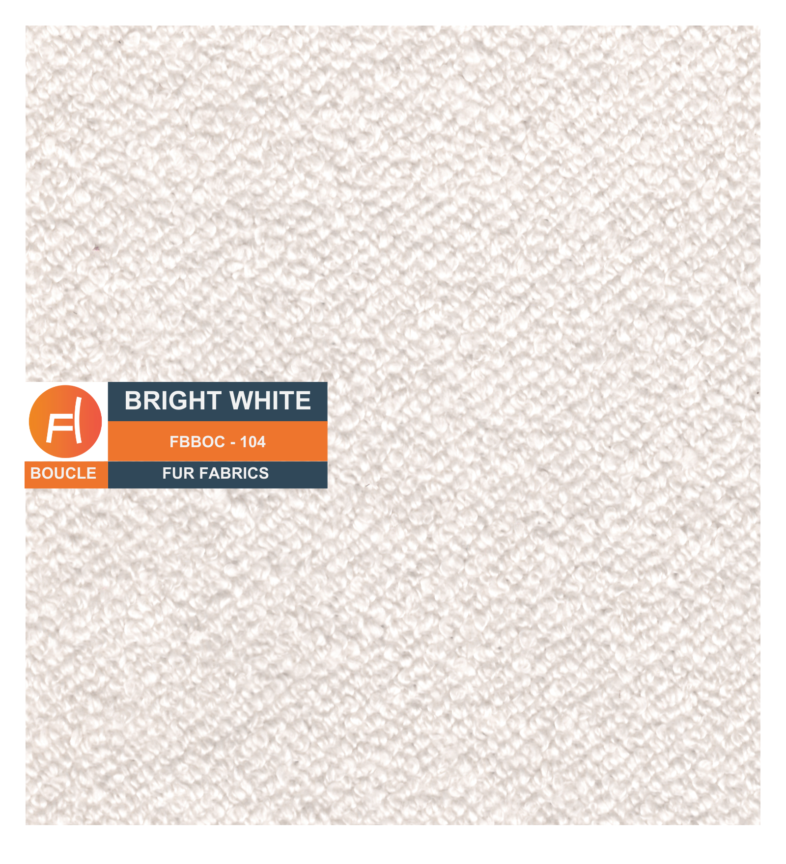 Nesco Boucle Fabric 1 Seater Sofa in Bright White Colour