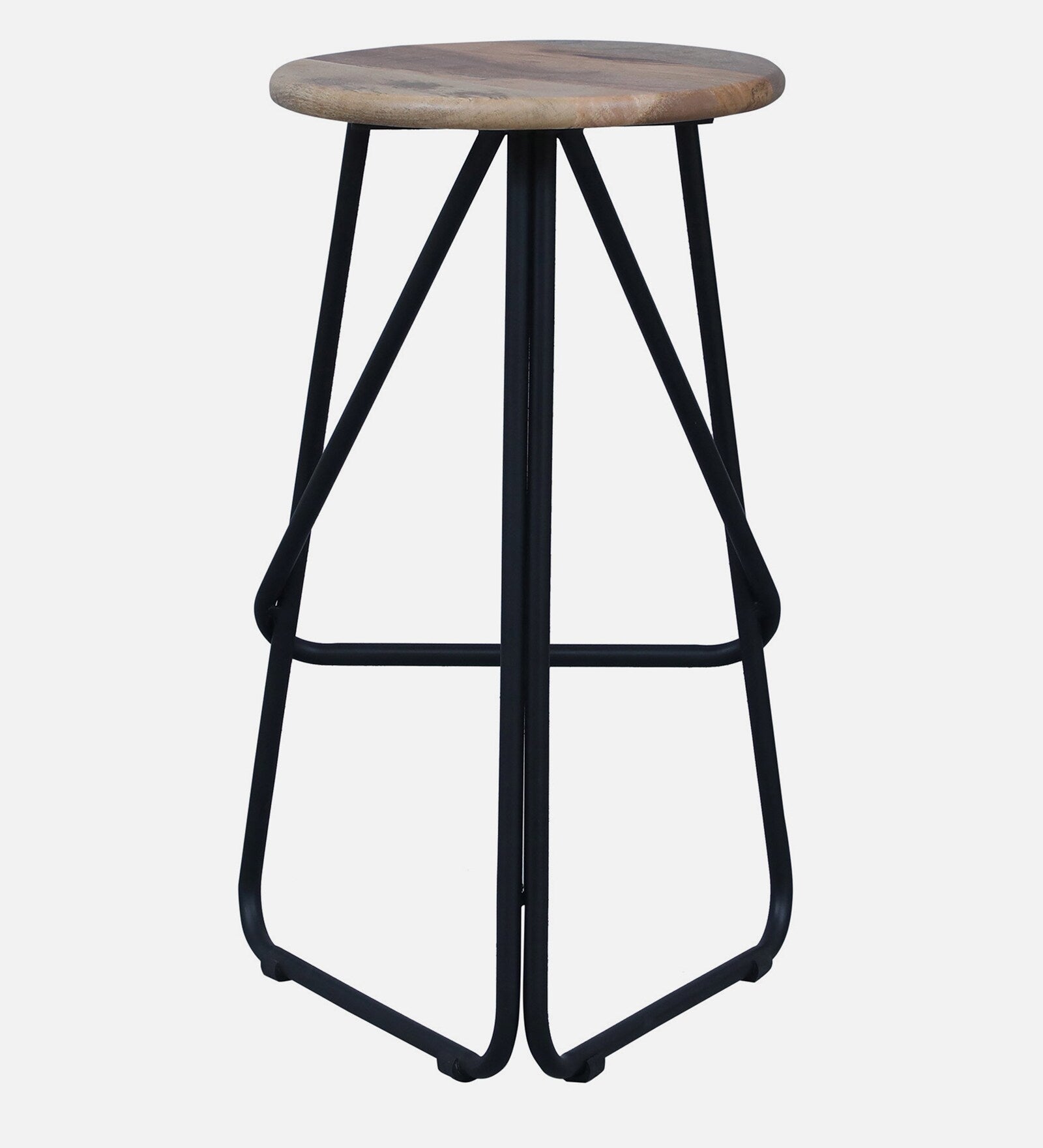 Lared Metal Bar Stool In Black Colour - Febonic Living