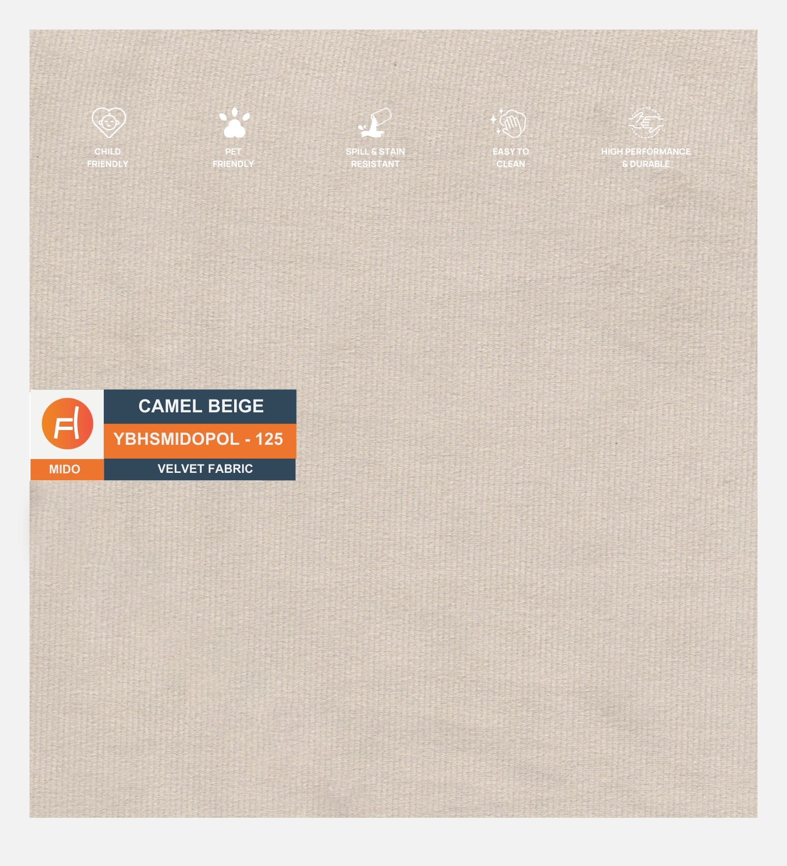 Yara Velvet Fabric 1 Seater Sofa In Camel Beige Colour - Febonic Living