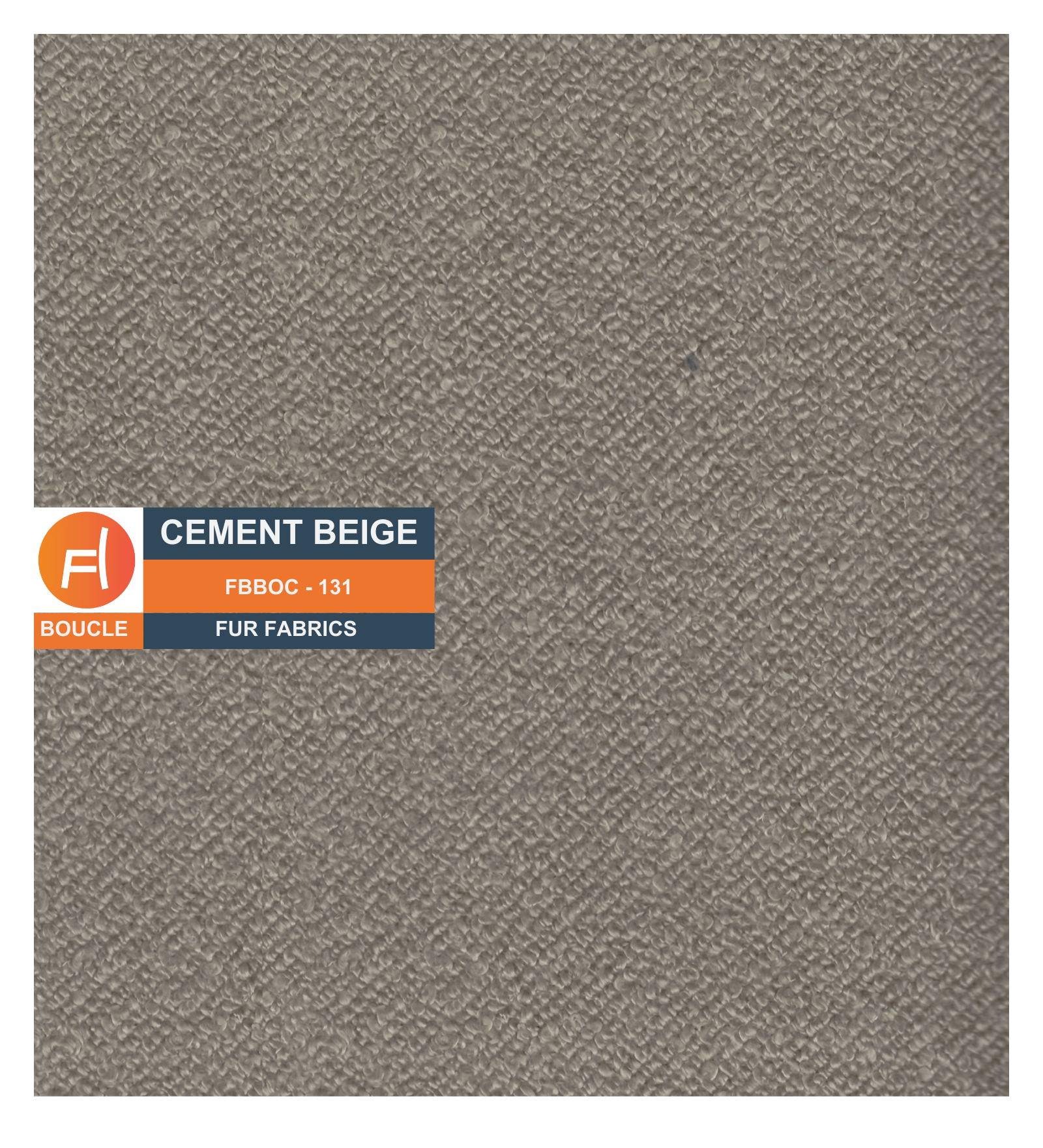Nesco Boucle Fabric 1 Seater Sofa In Cement Beige Colour - Febonic Living