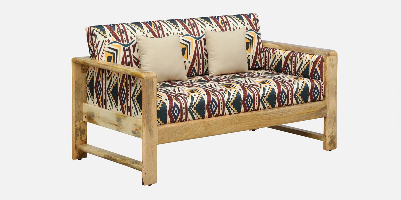 Arlo Mango Wood 2 Seater Sofa In Natural Finish