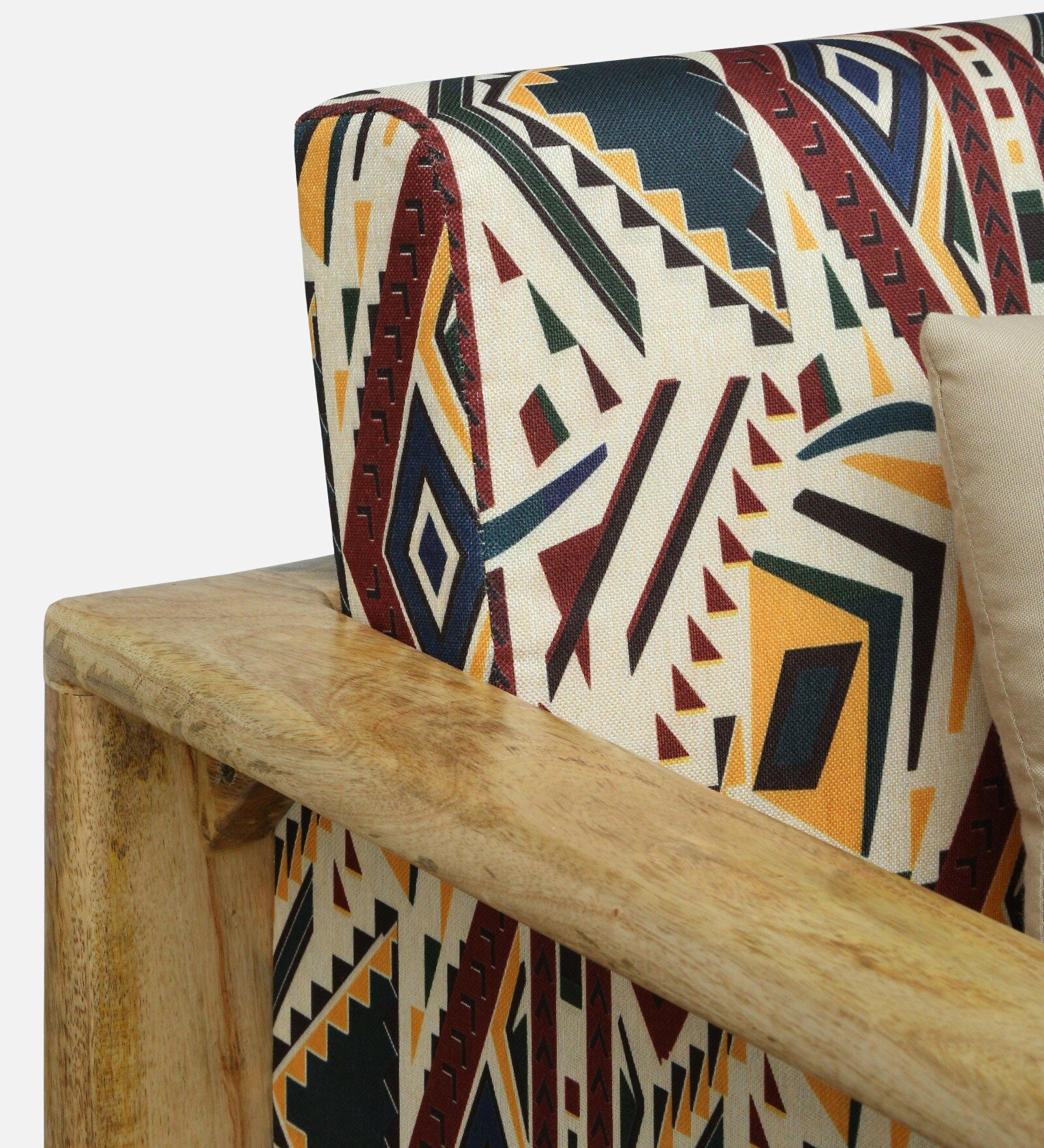 Arlo Mango Wood 1 Seater Sofa In Natural Finish