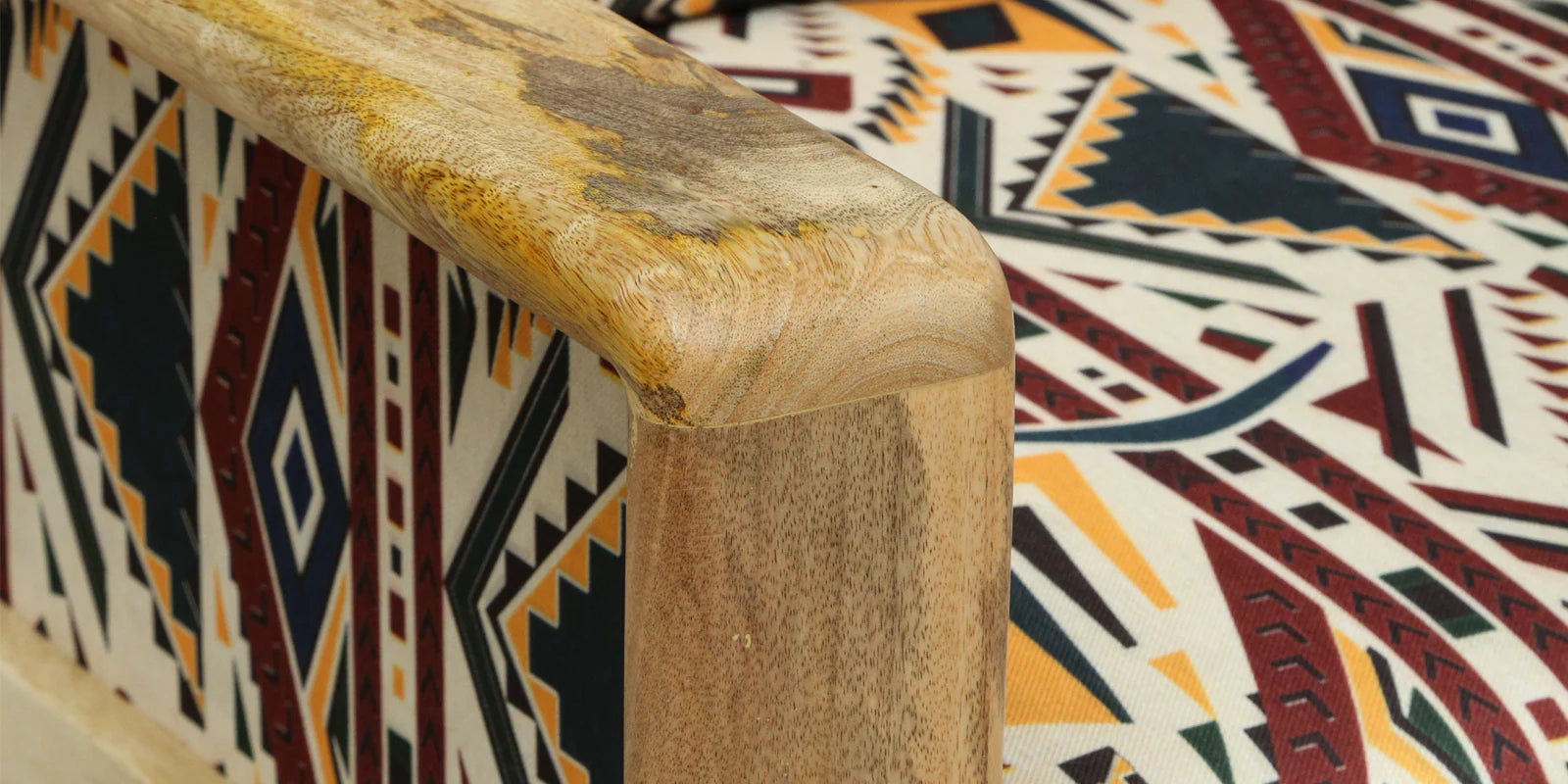 Arlo Mango Wood 3 Seater Sofa In Natural Finish