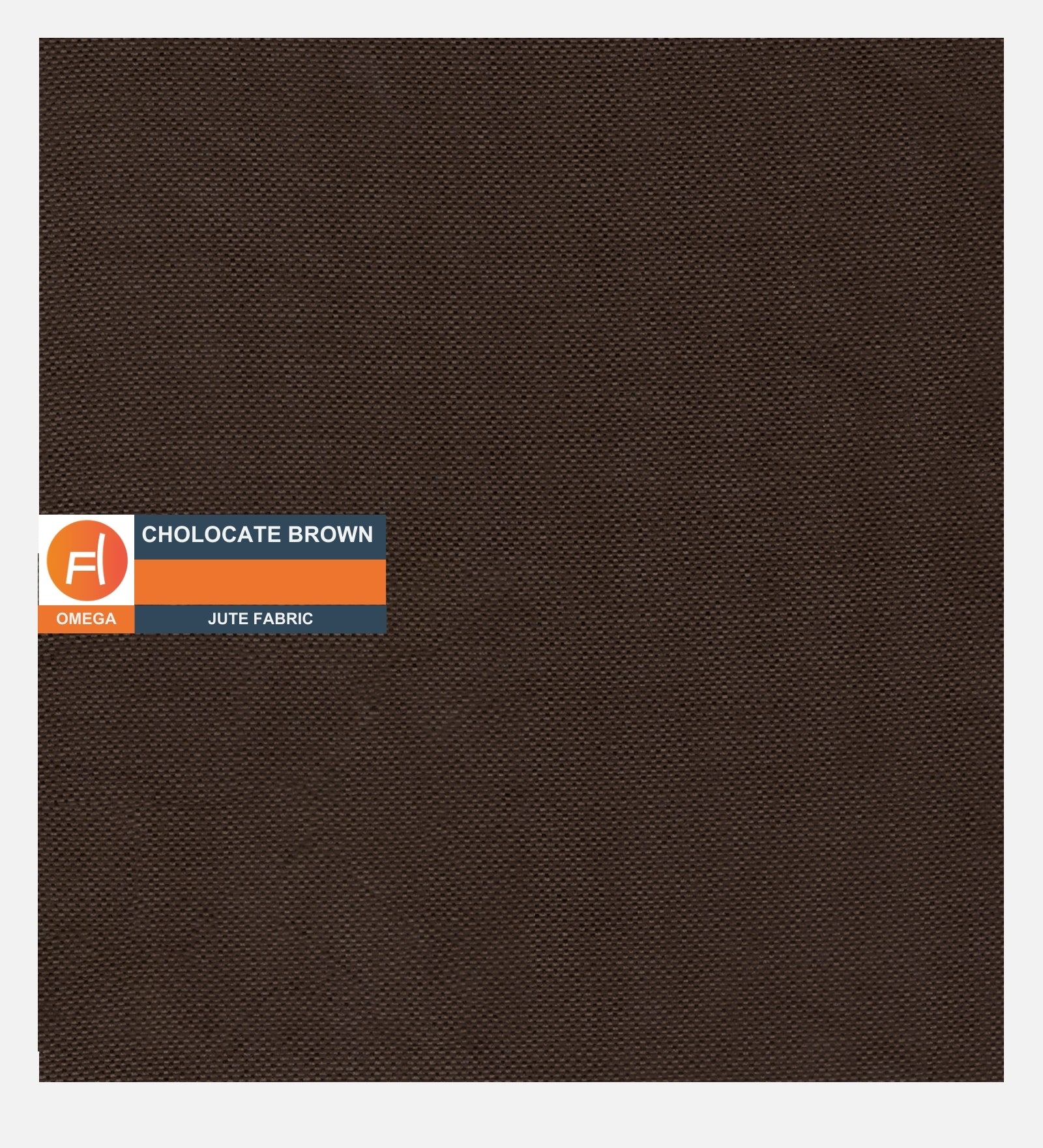 Omega Poly Cotton Fabric Chocolate Brown Colour - Febonic Living