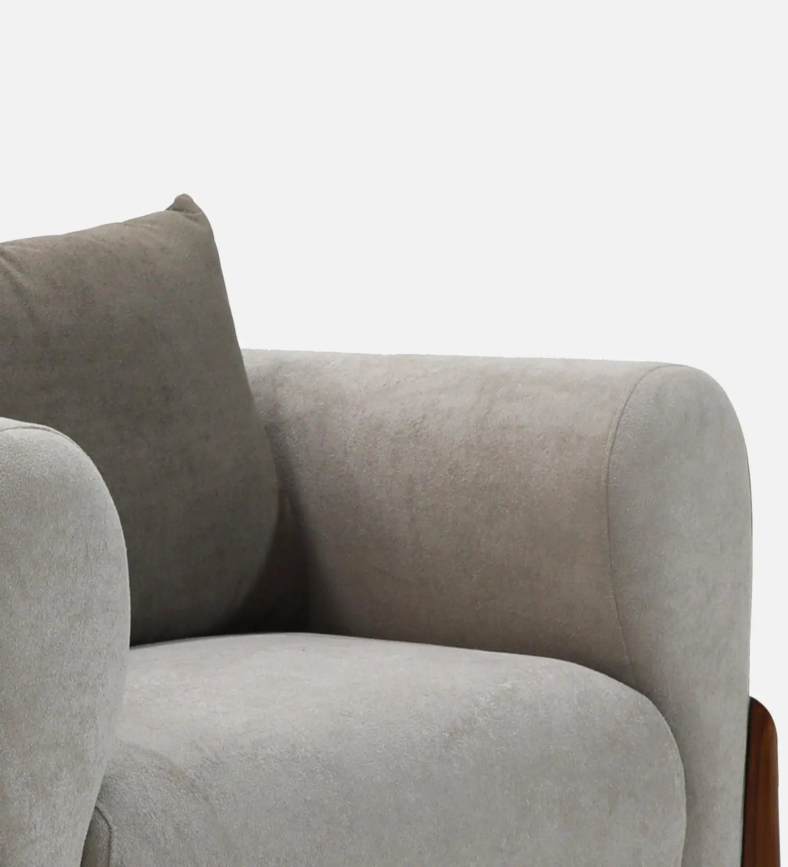 Clayton Fabric 1 Seater Sofa In Beige & Chocolate Brown Color Febonic Living