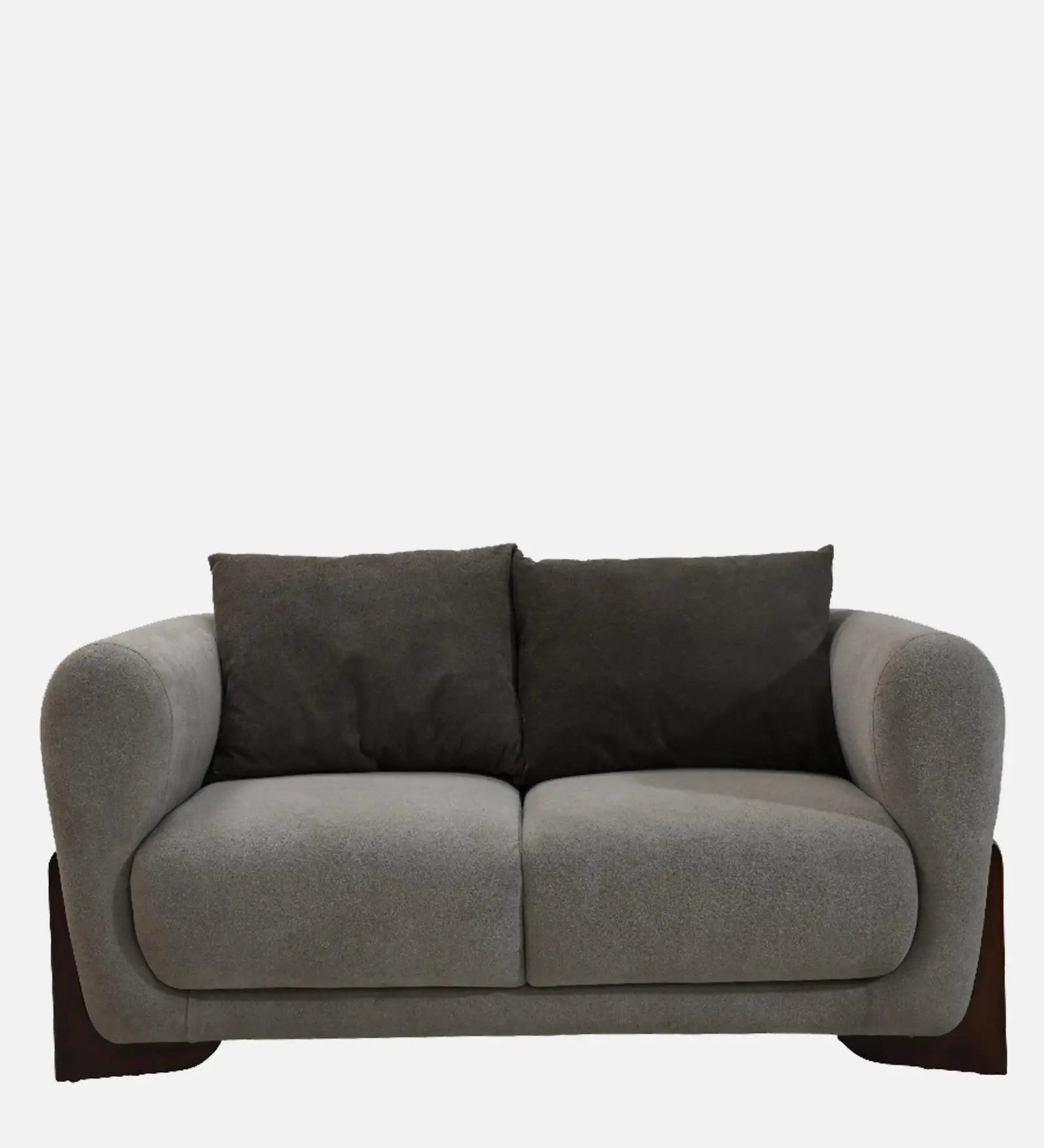 Clayton Fabric 2 Seater Sofa In Beige & Chocolate Brown Color Febonic Living