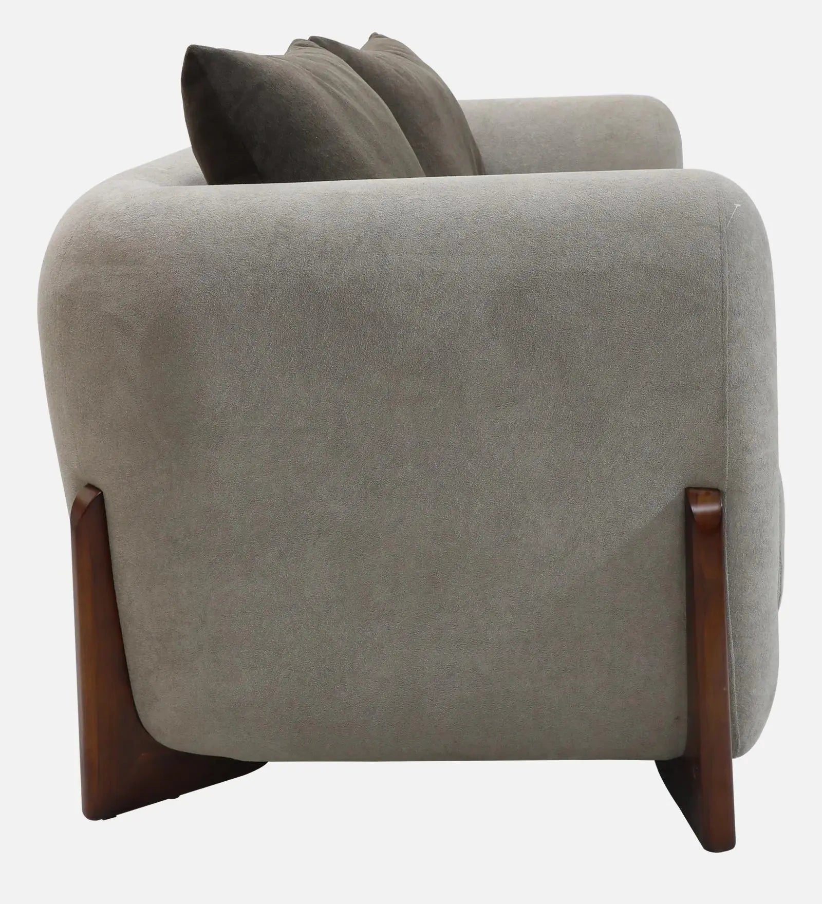 Clayton Fabric 3 Seater Sofa In Beige & Chocolate Brown Color Febonic Living