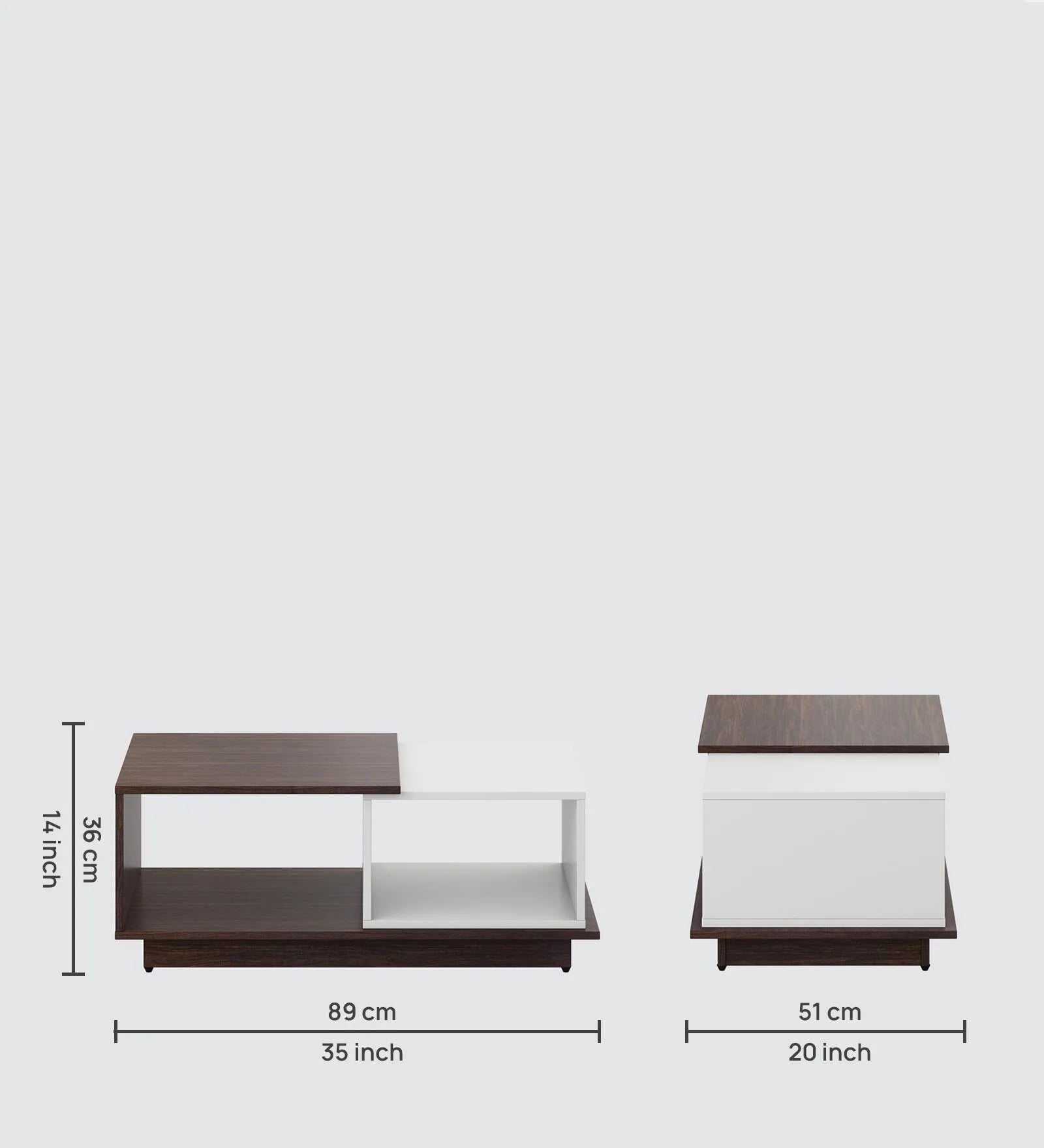 Zaria Coffee Table In Dark Walnut Finish - Febonic Living