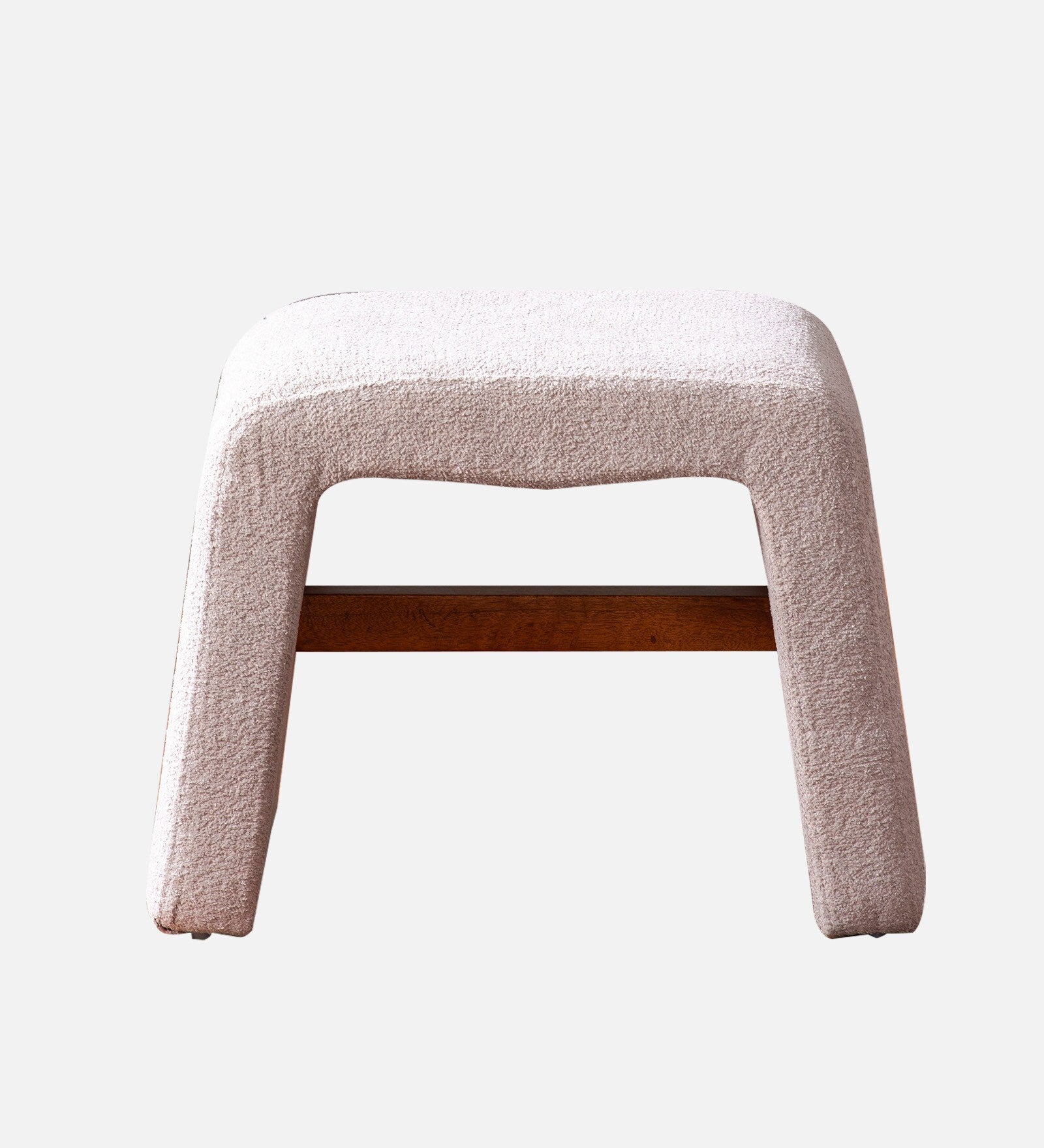 Copen Boucle Foot Stool In Millennial Pink Colour - Febonic Living
