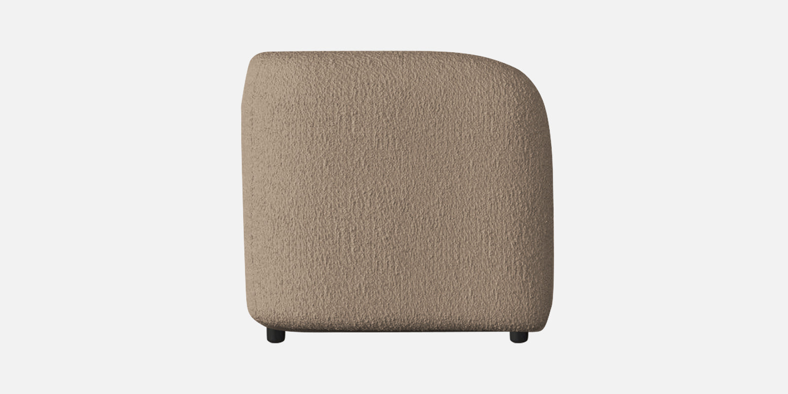 Side view of Corny 3 Seater Boucle Fabric Sofa in Mushroom Beige Colour