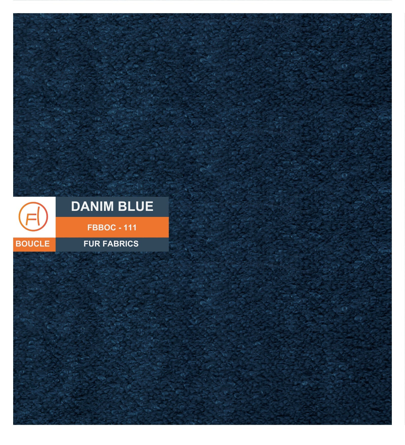 Rexi Boucle Fabric Bench In Danim Blue Colour - Febonic Living