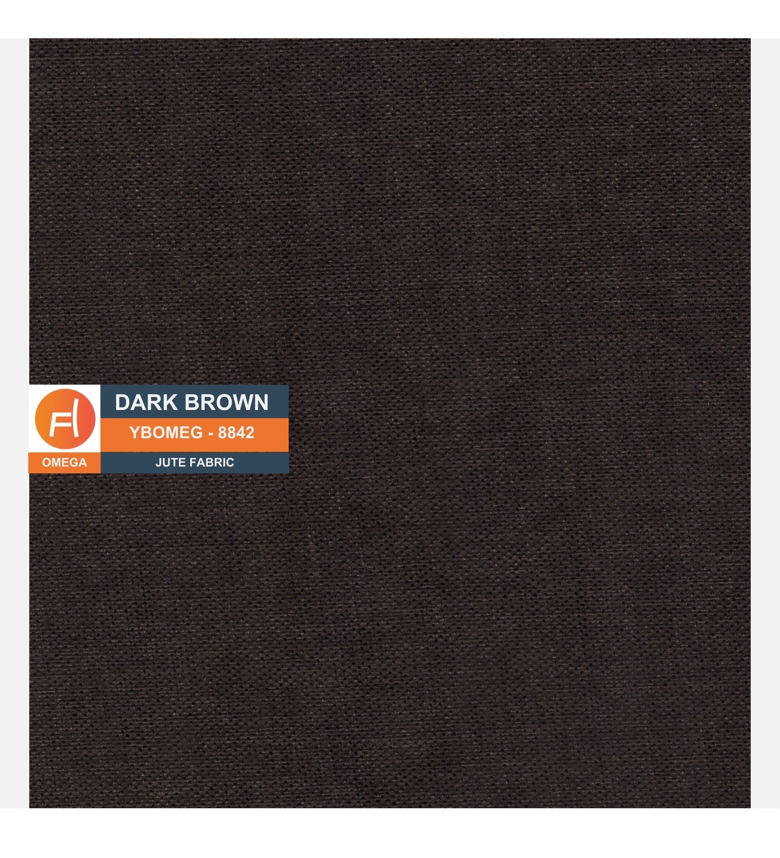 Omega Poly Cotton Fabric Dark Brown Colour - Febonic Living