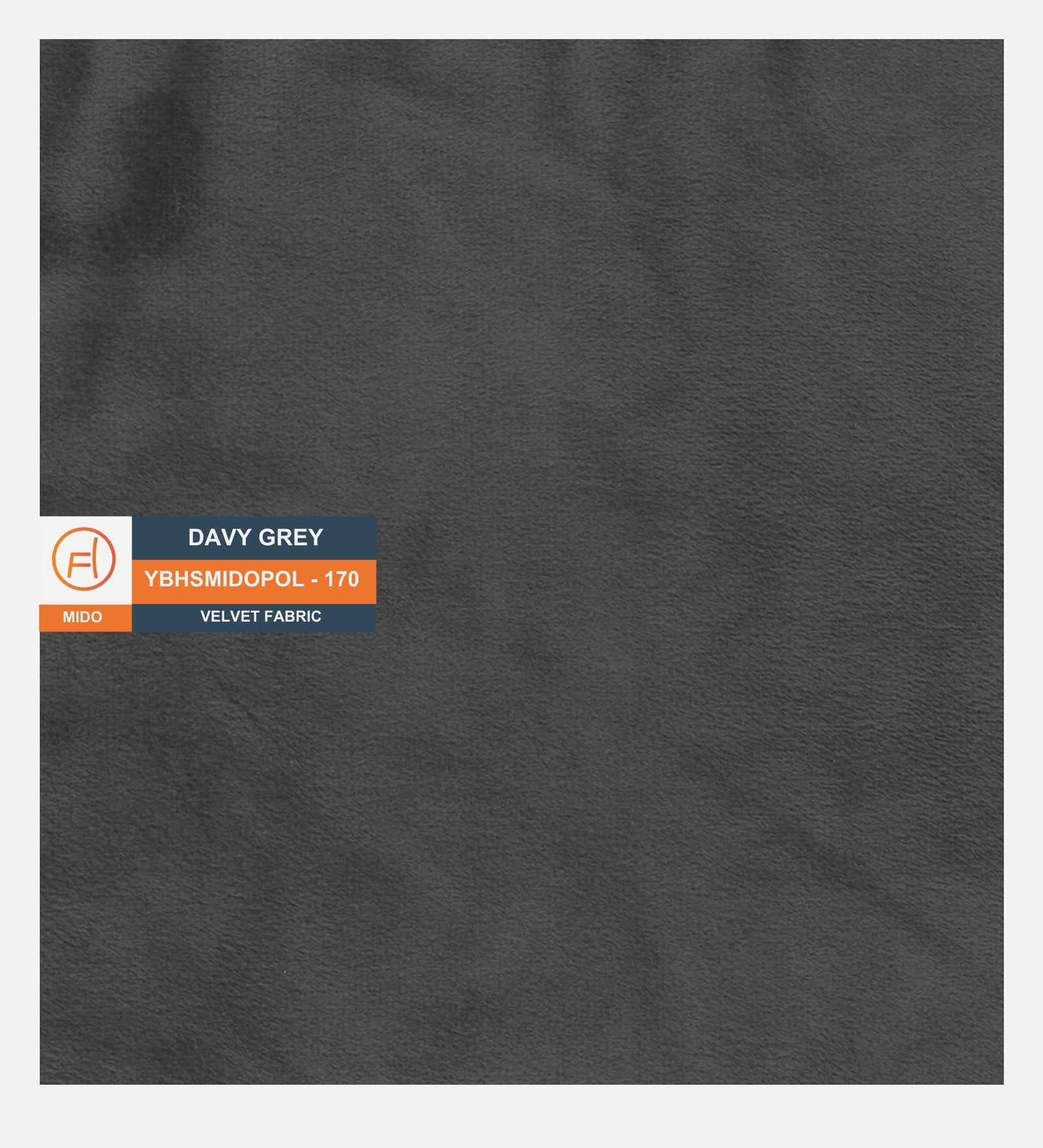 Cartes Velvet Bench In Davy Grey Colour - Febonic Living