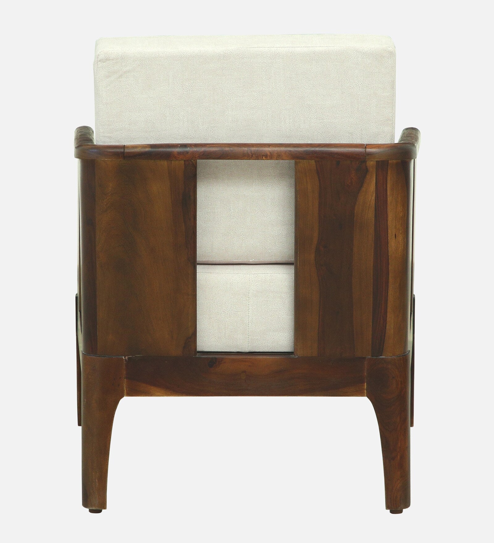 Bano Sheesham Wood 1 Seater Sofa In Beige Colour