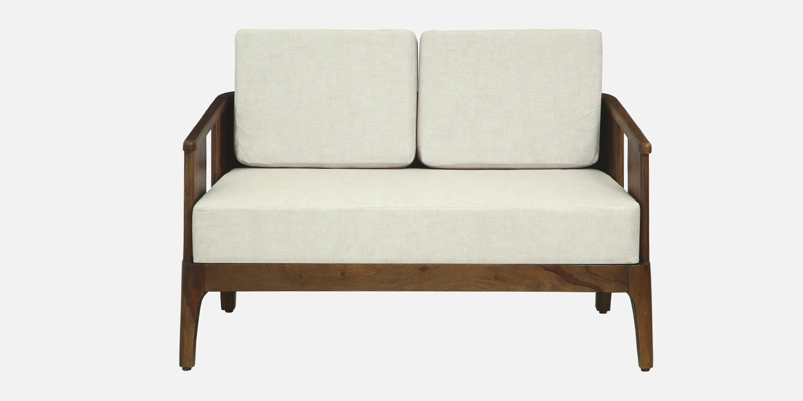 Bano Sheesham Wood 2 Seater Sofa In Beige Colour