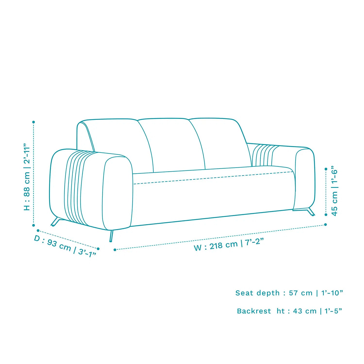 Helio Velvet 3 Seater Sofa In Millennial Pink Colour - Febonic Living