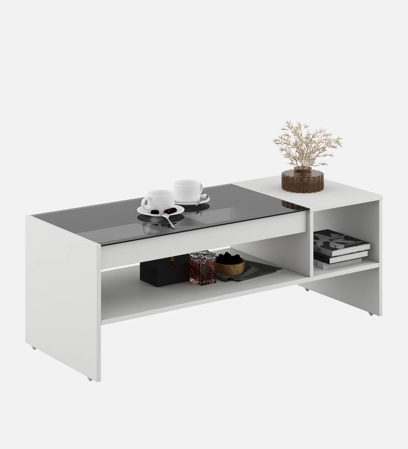 Ilala Coffee Table In Frosty White Finish - Febonic Living