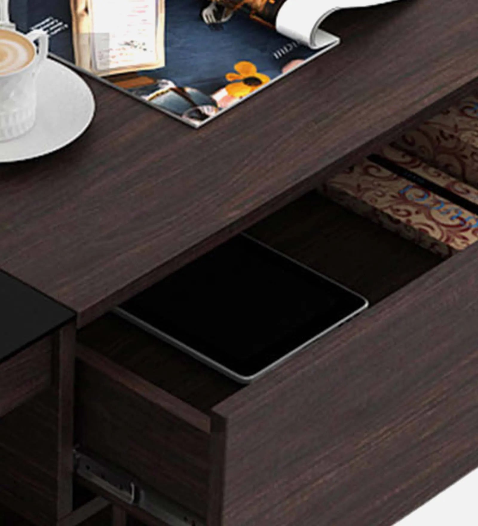 Valpa Coffee Table In Dark Walnut Finish - Febonic Living