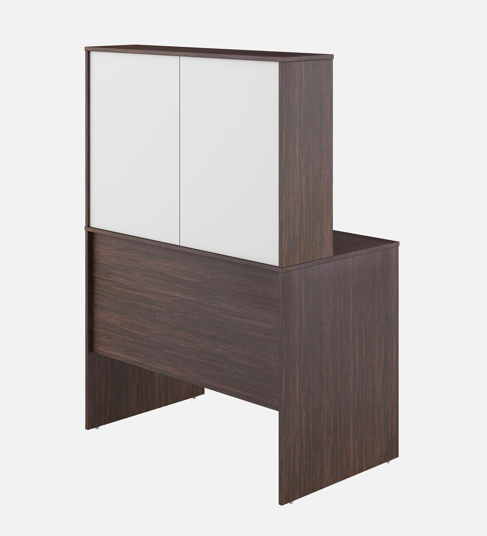 Nicas Study Table In Dark Walnut and Frosty White Finish - Febonic Living