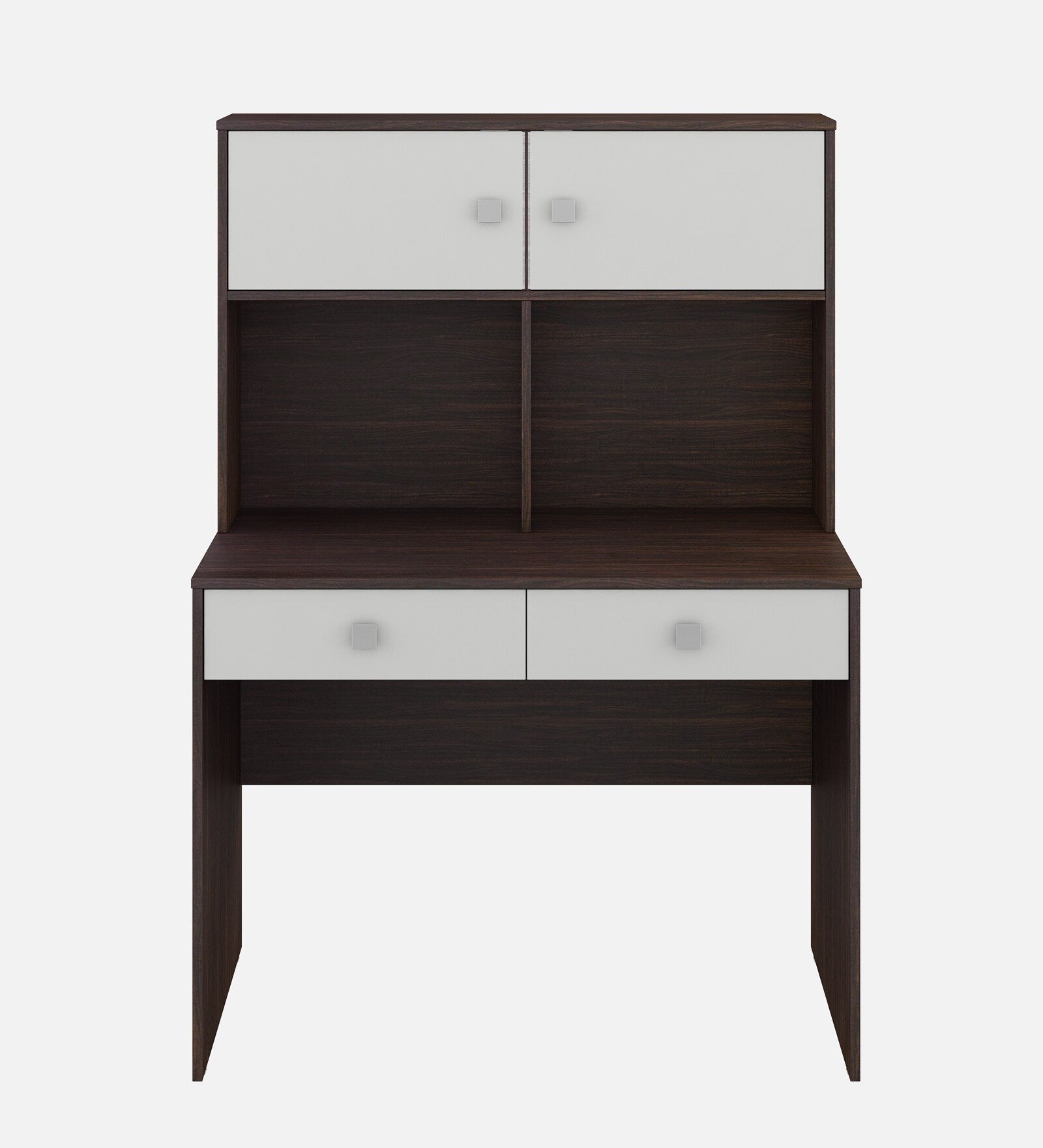 Nicas Study Table In Dark Walnut and Frosty White Finish - Febonic Living