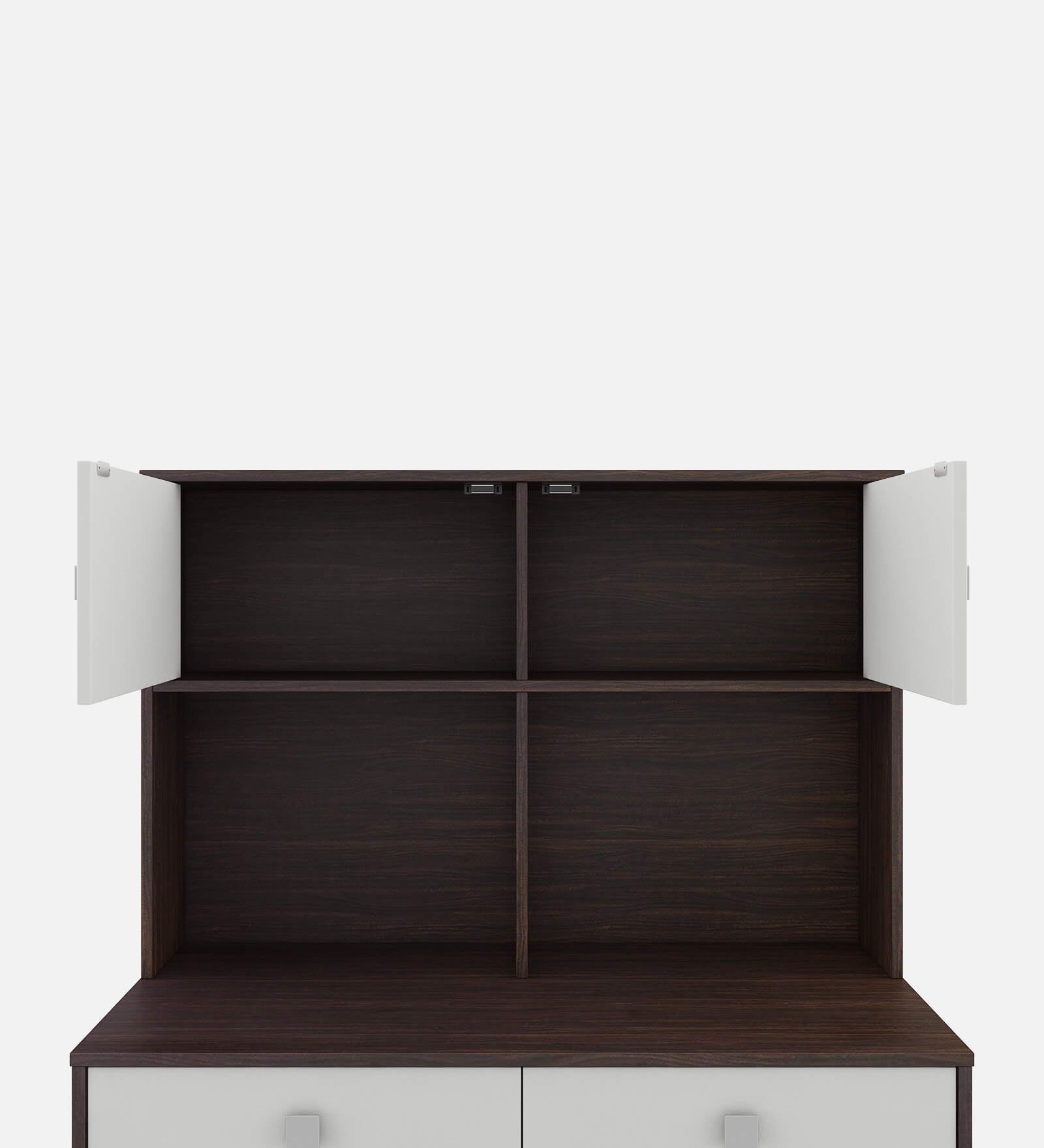 Nicas Study Table In Dark Walnut and Frosty White Finish - Febonic Living