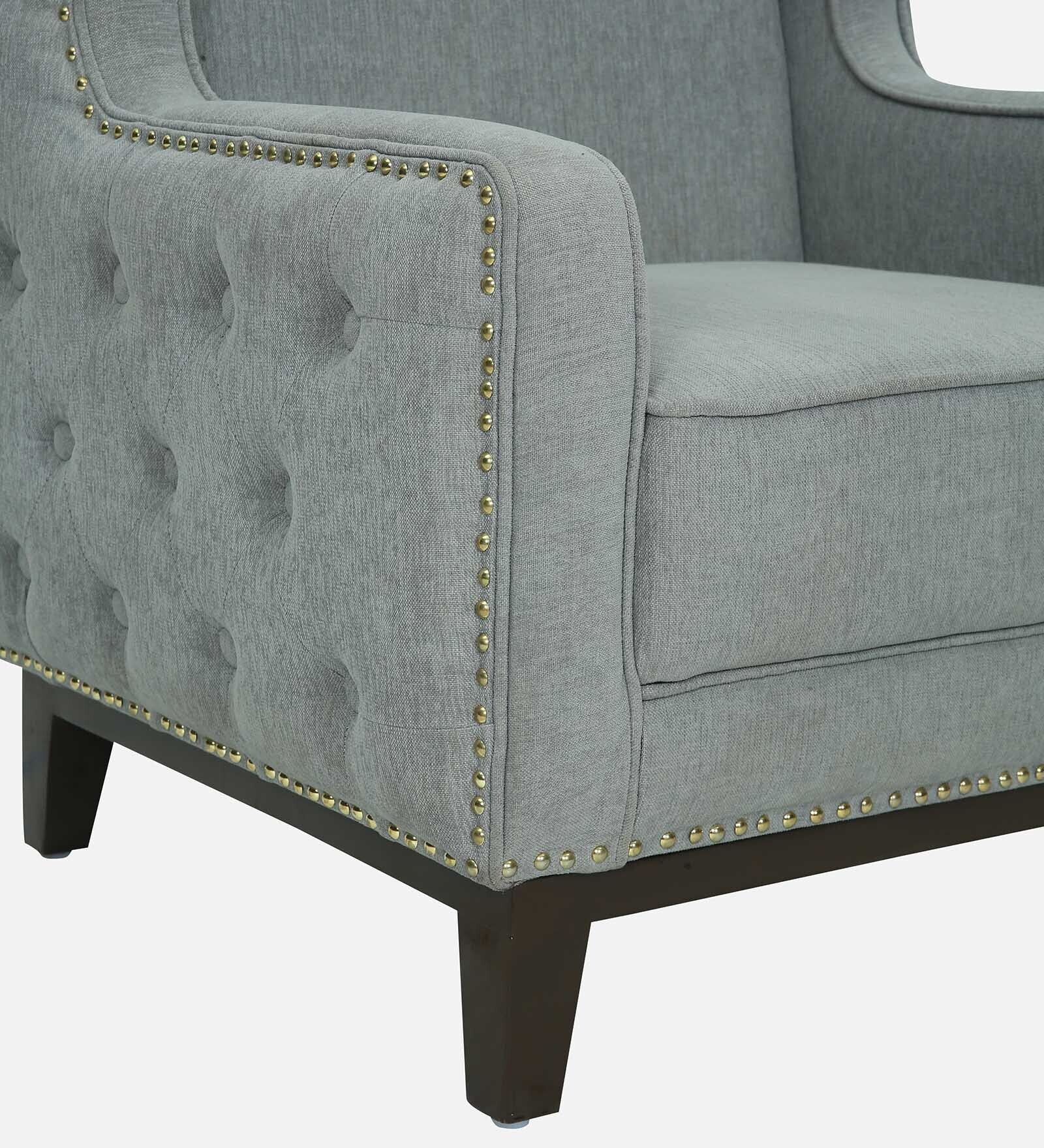 Debon Fabric Wing Chair in Steel Grey Colour