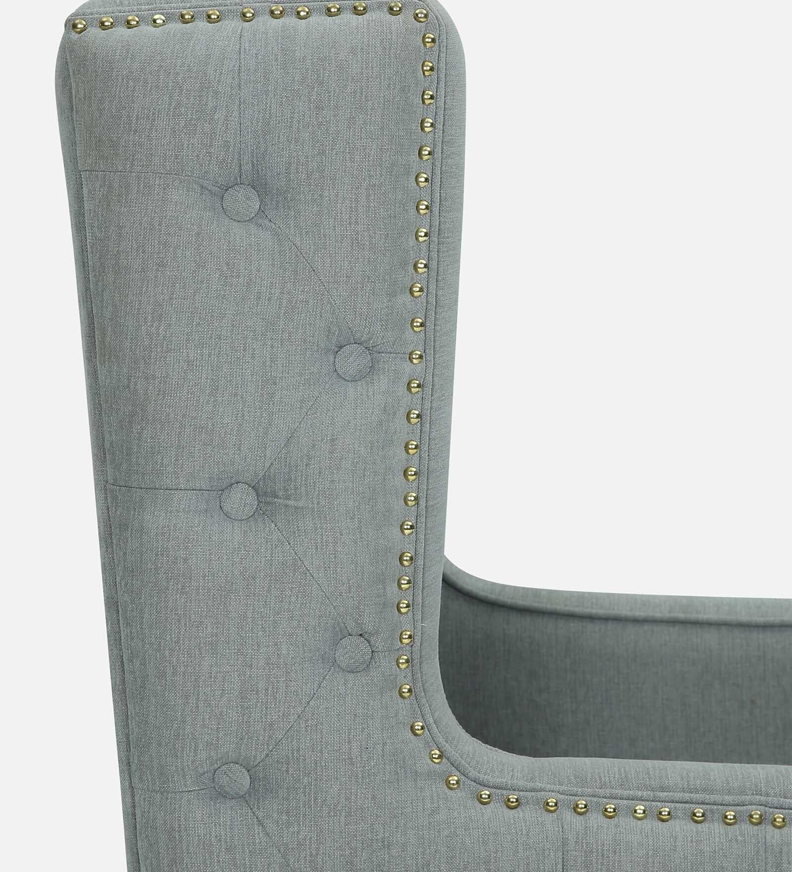 Debon Fabric Wing Chair in Steel Grey Colour