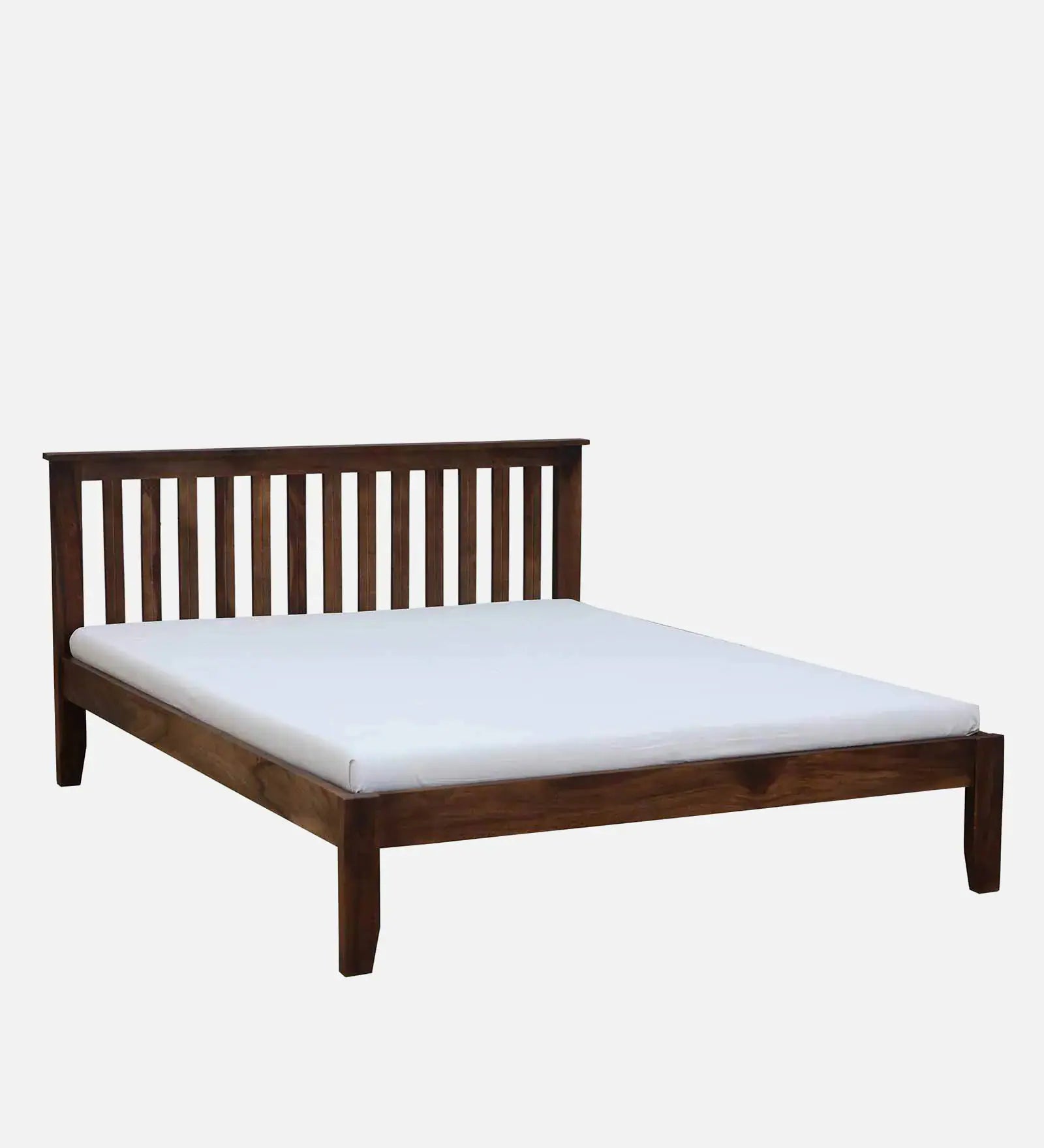 Remi Sheesham Wood Queen Size Bed ( 60 X 72 ) In Provincial Teak Finish - Febonic Living