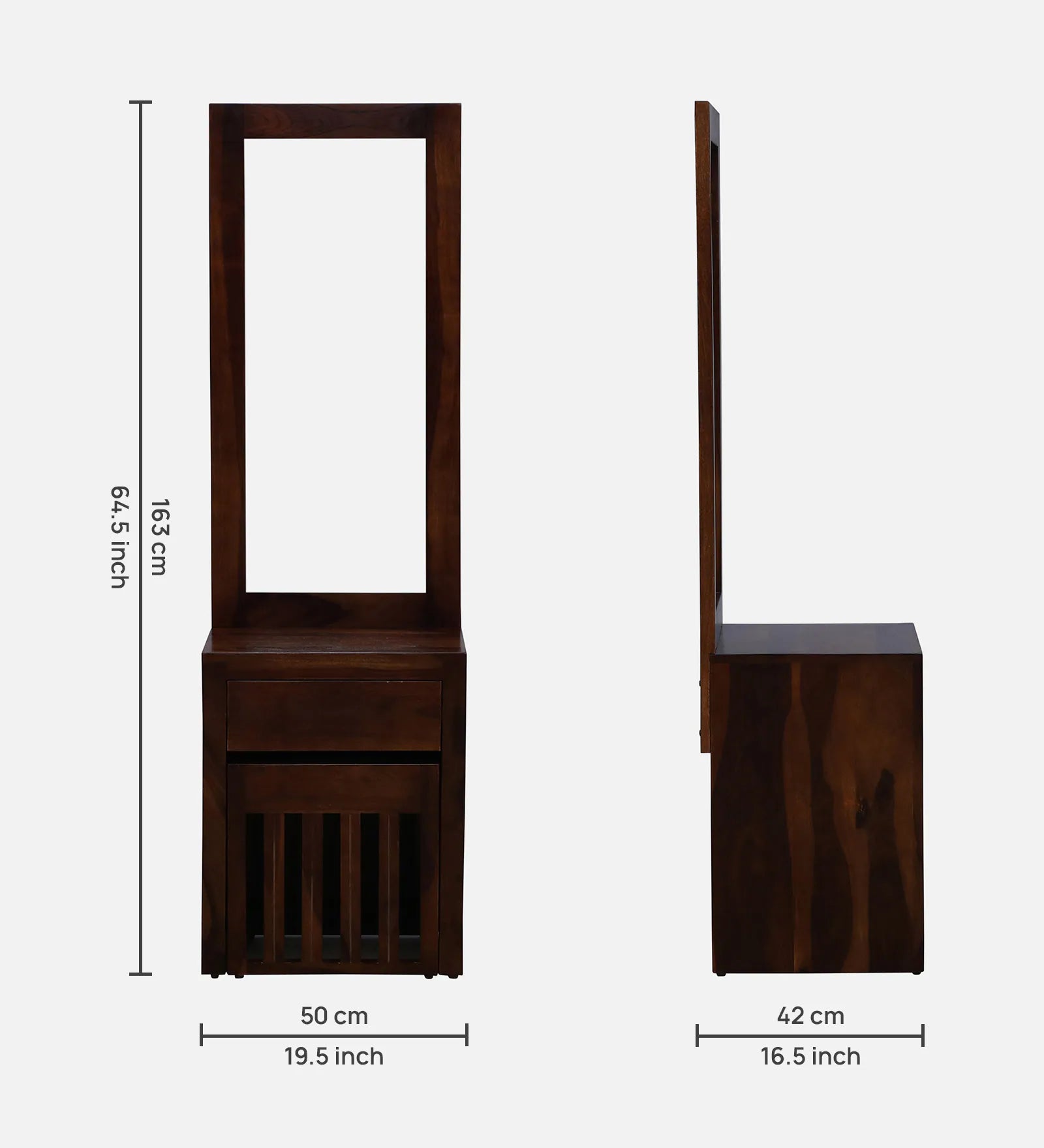 Remi Sheesham Wood Dresser In Provincial Teak Finish - Febonic Living