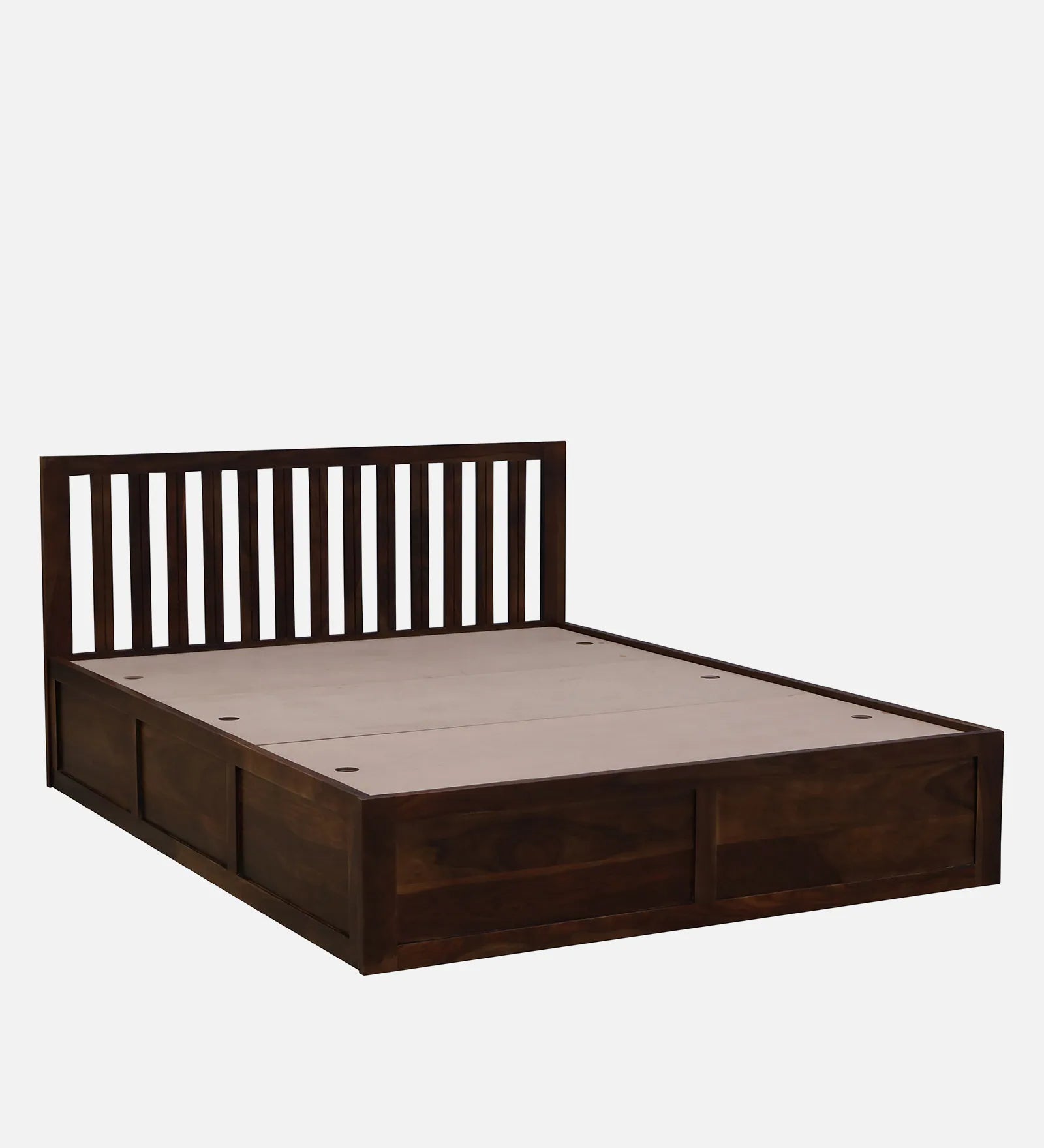 Remi Sheesham Wood King Size Bed In Provincial Teak Finish With Box Storage - Febonic Living