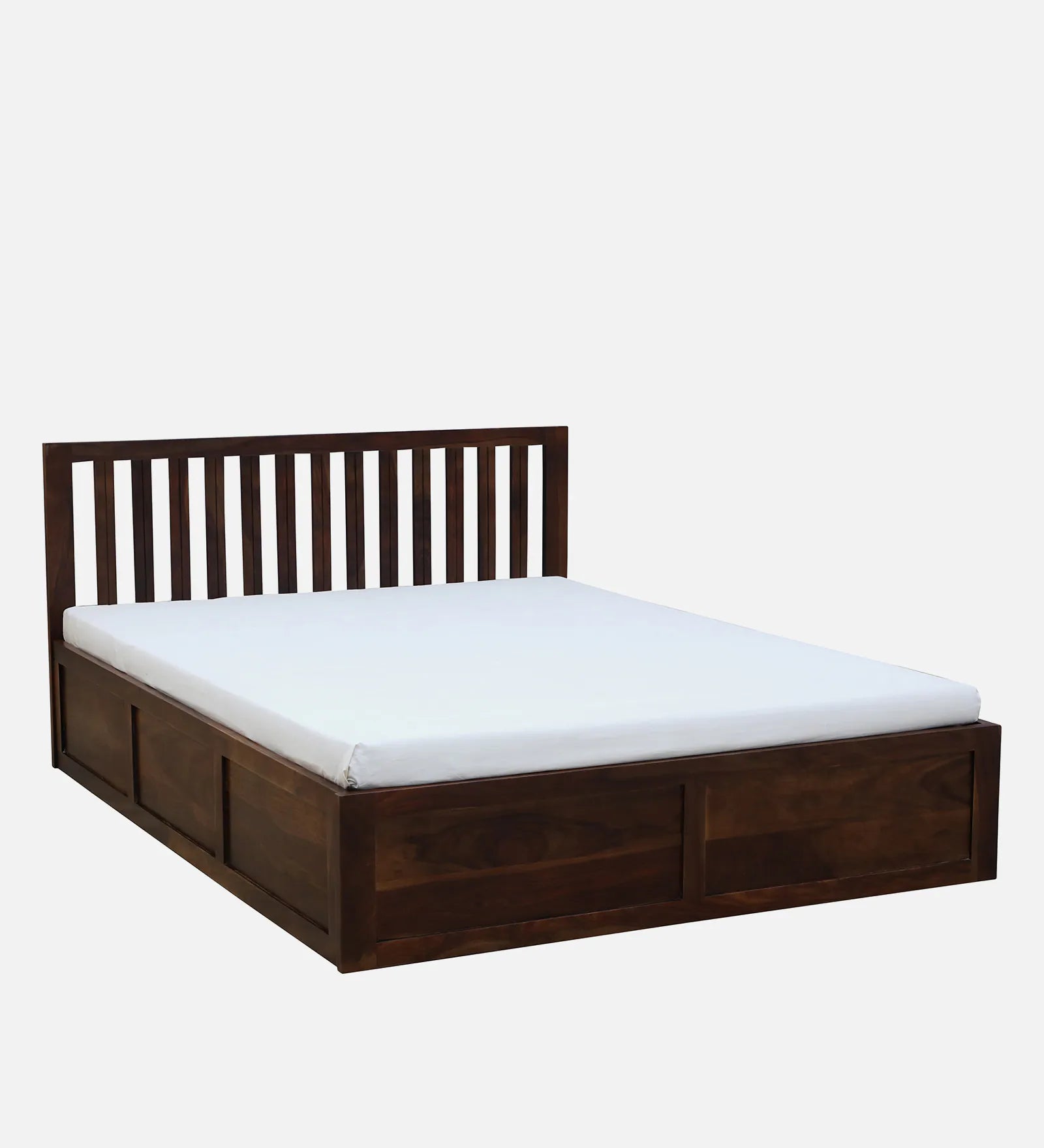 Remi Sheesham Wood King Size Bed In Provincial Teak Finish With Box Storage - Febonic Living