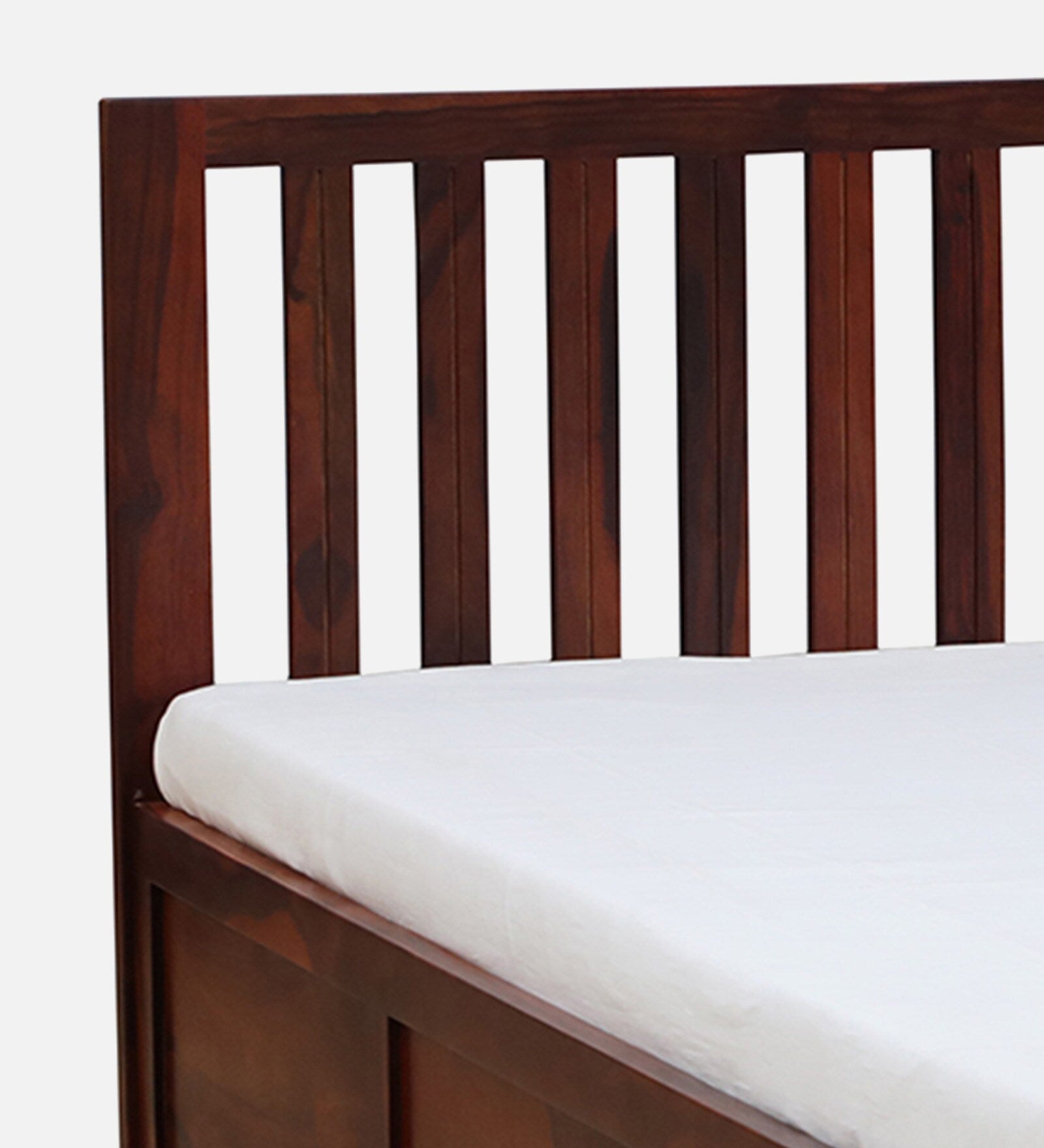 Remi Sheesham Wood Queen Size Bed In Honey Oak Finish With Box Storage - Febonic Living