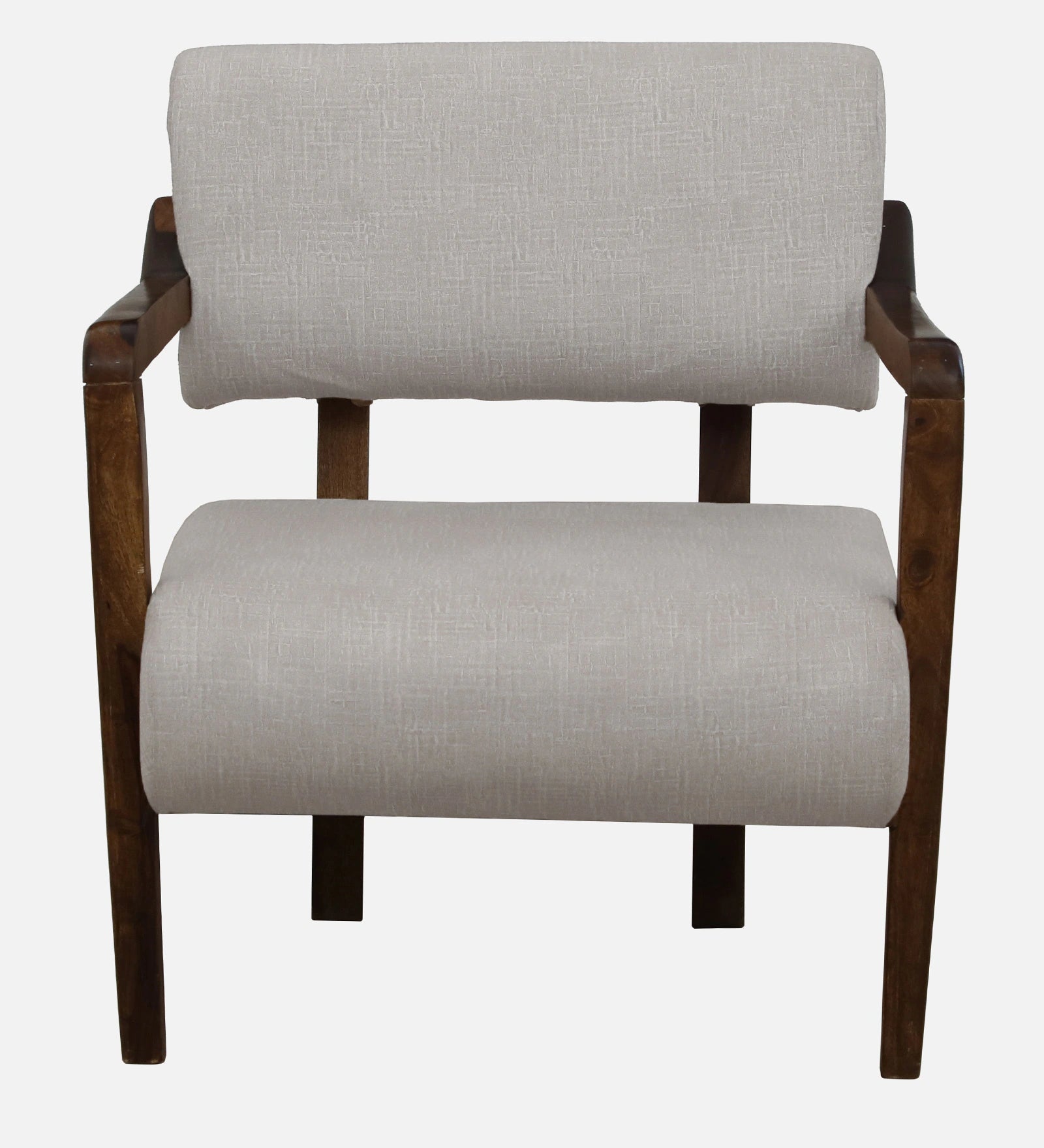 Milini Sheesham Wood 1 Seater Sofa In Beige Colour - Febonic Living