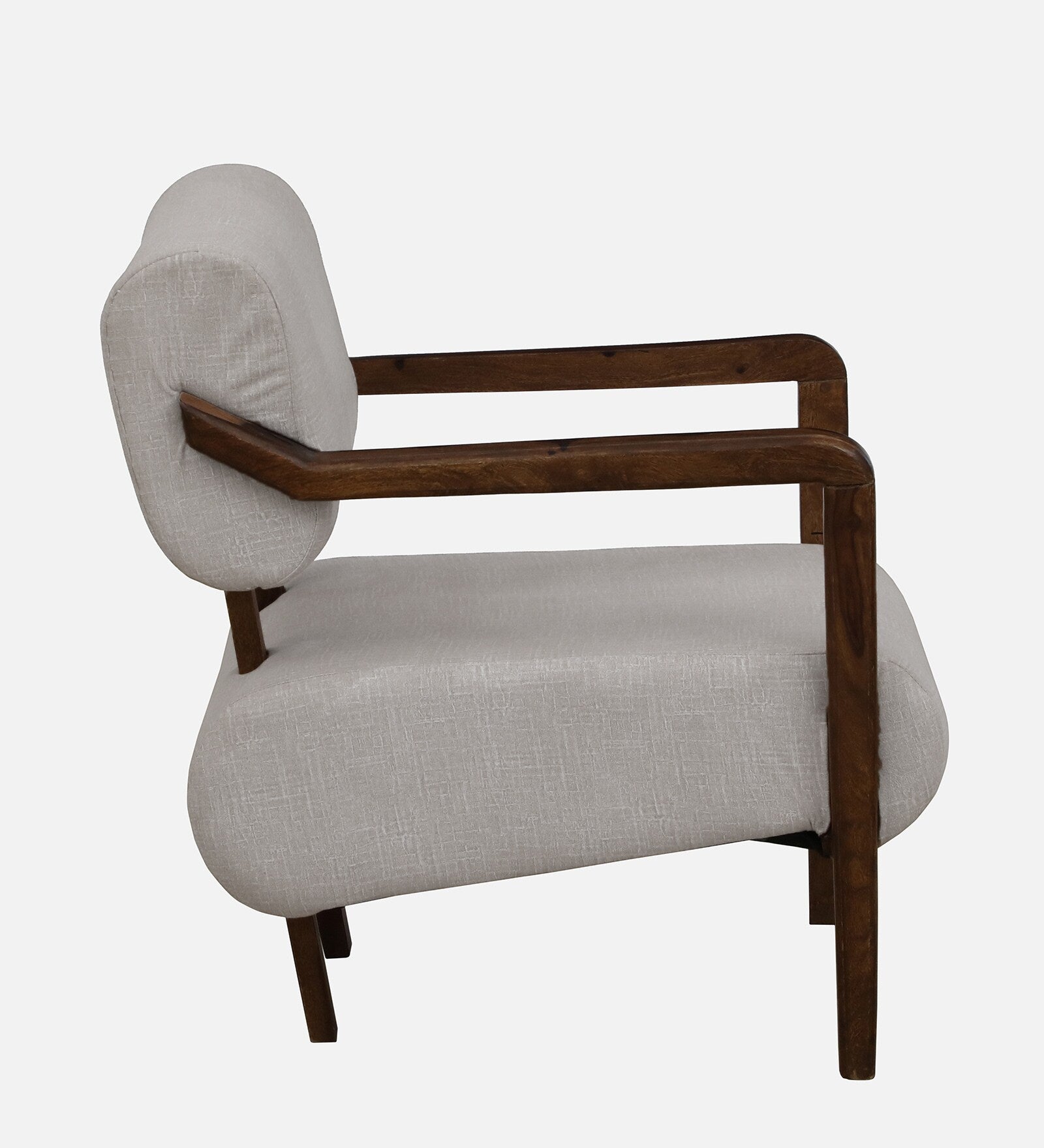 Milini Sheesham Wood 1 Seater Sofa In Beige Colour - Febonic Living