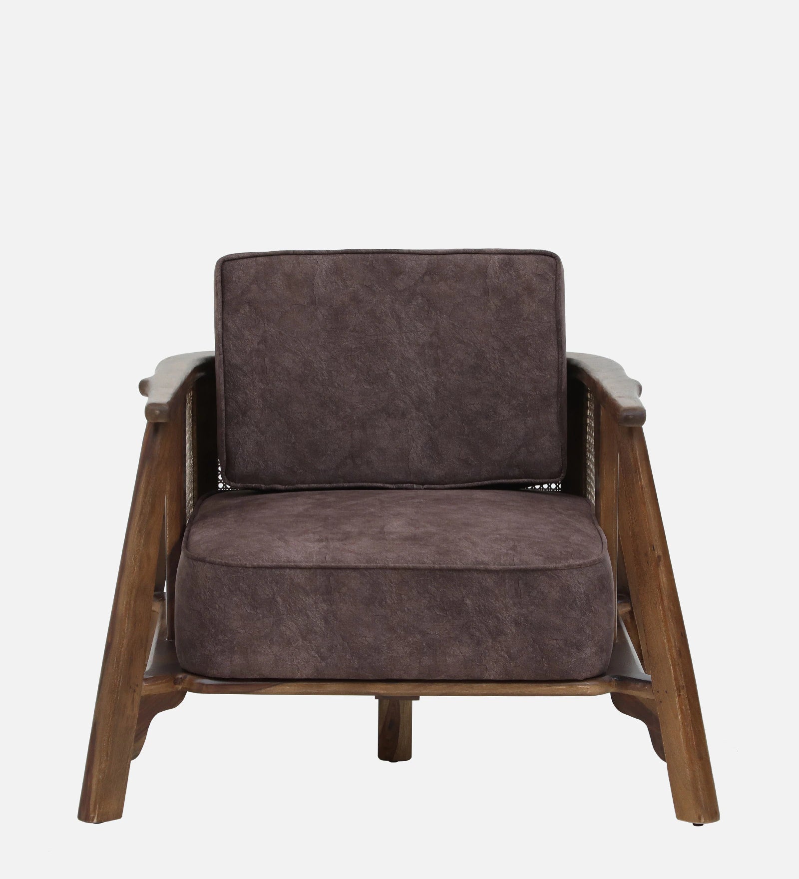 Milini Sheesham Wood 1 Seater Sofa In Brown Colour - Febonic Living