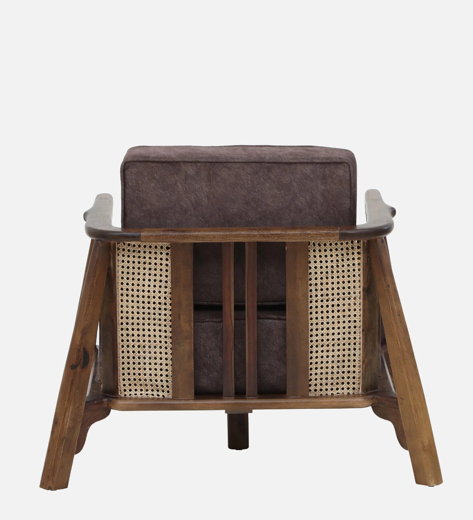 Milini Sheesham Wood 1 Seater Sofa In Brown Colour - Febonic Living