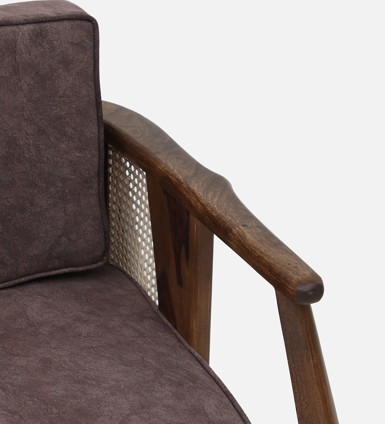 Milini Sheesham Wood 1 Seater Sofa In Brown Colour - Febonic Living