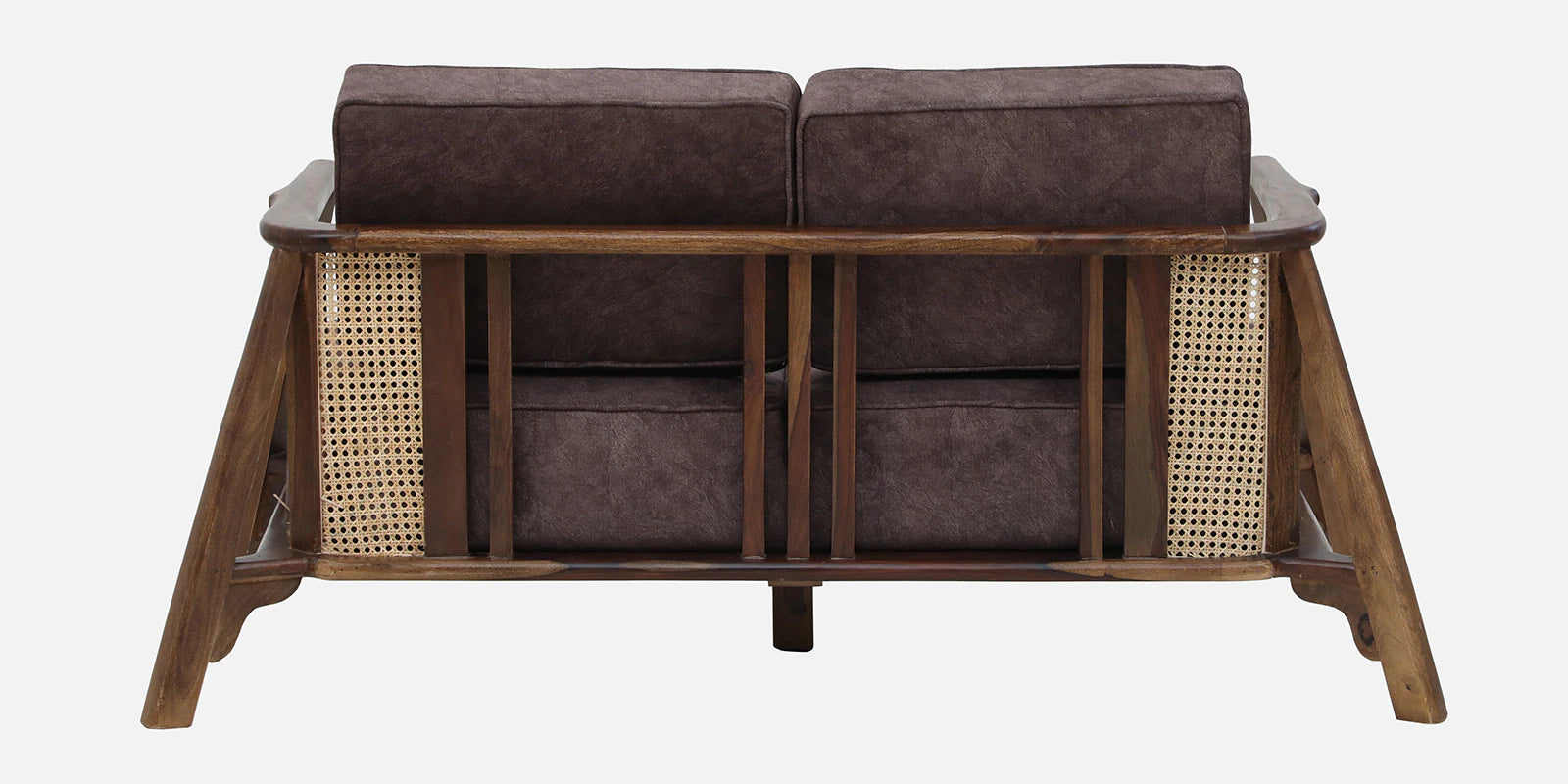 Milini Sheesham Wood 2 Seater Sofa In Brown Colour - Febonic Living