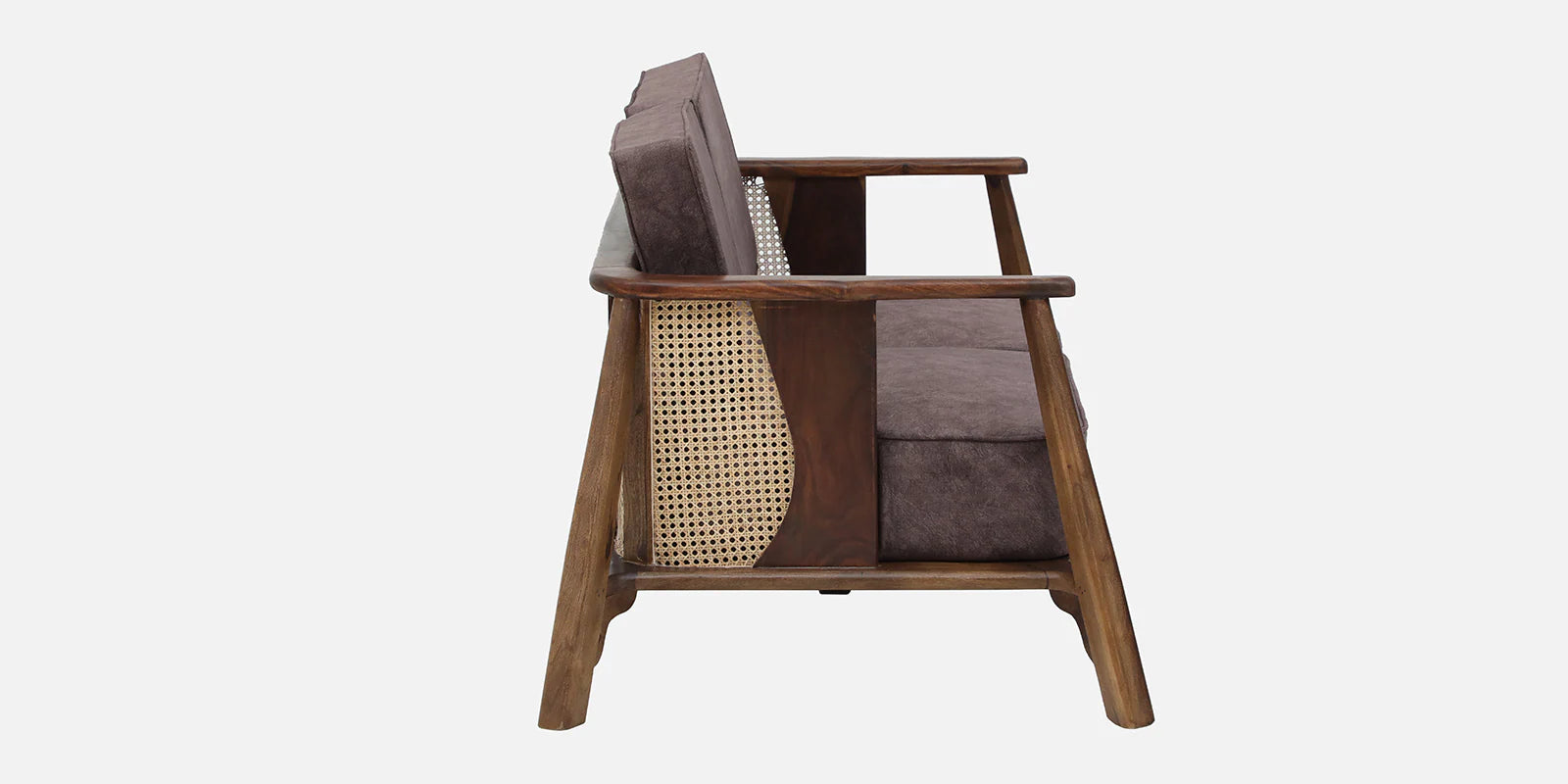 Milini Sheesham Wood 2 Seater Sofa In Brown Colour - Febonic Living