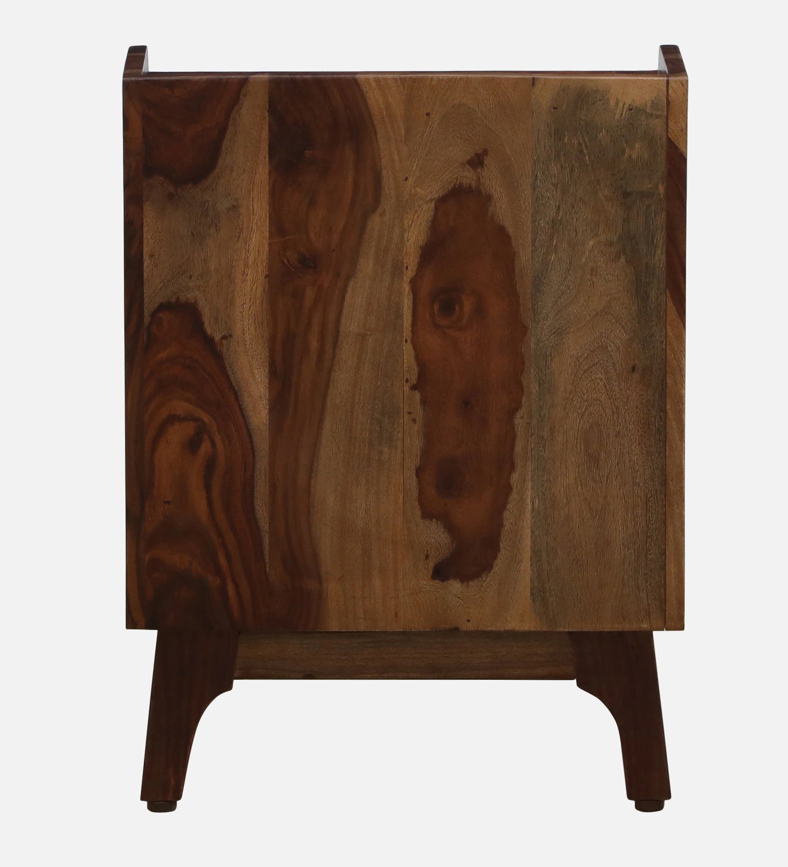 Milini Sheesham Wood Bedside Table With Drawer And Shelve In Provincial Teak Finish - Febonic Living