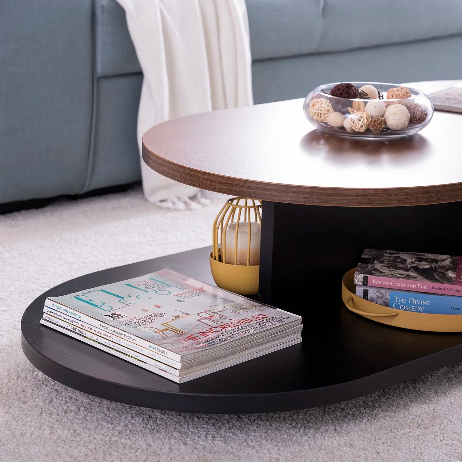Nowsa Coffee Table In Oral Walnut Finish - Febonic Living