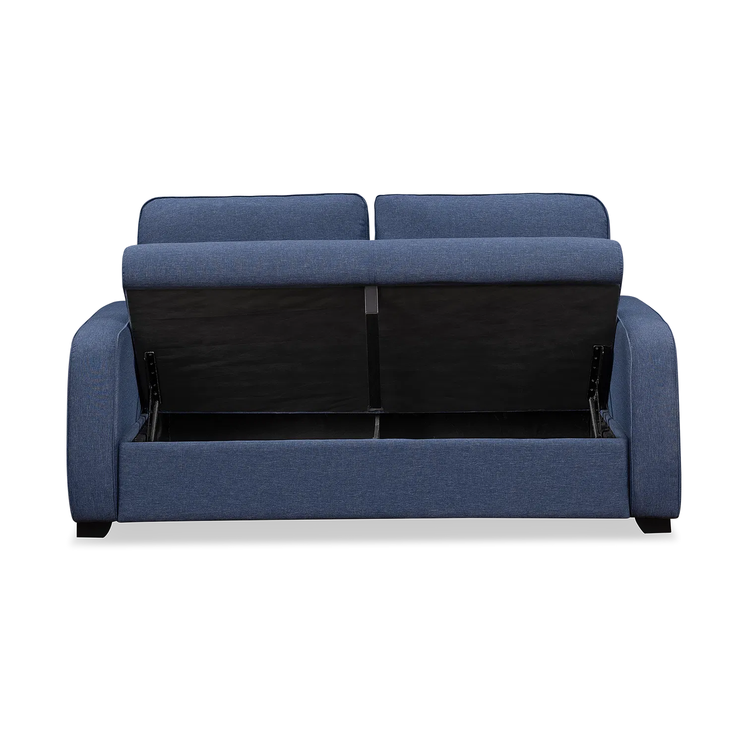Melo Fabric 3 Seater Sofa In Denim Blue Colour With Storage - Febonic Living