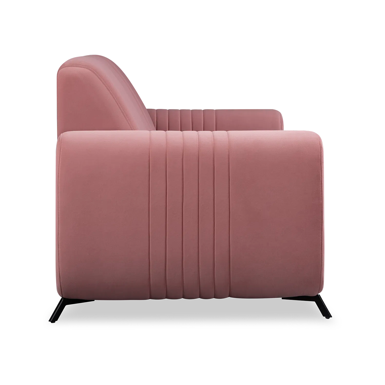 Helio Velvet 3 Seater Sofa In Millennial Pink Colour - Febonic Living